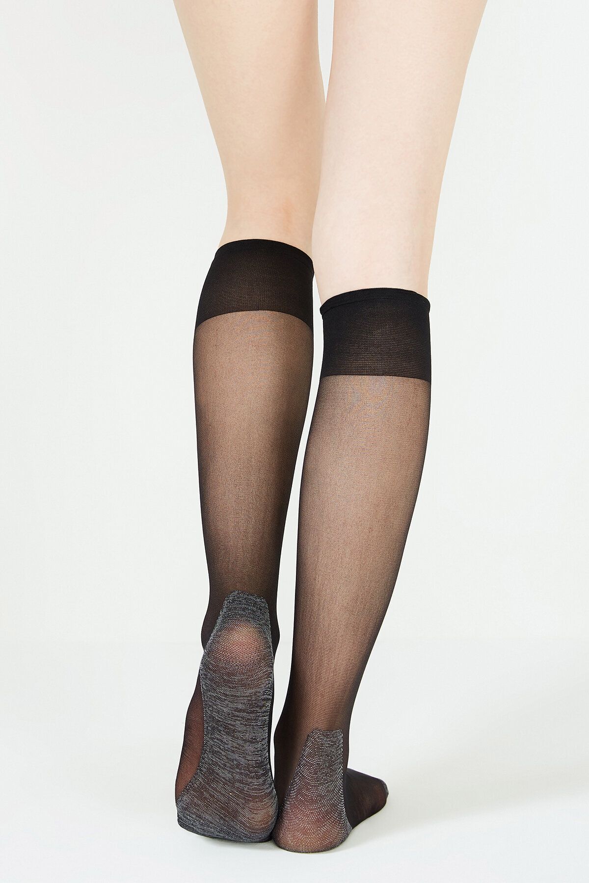 12 Pair Black Knee Hi Trouser Socks Stocking Stretchy Sheer Nylon Women  8.5-11 | eBay