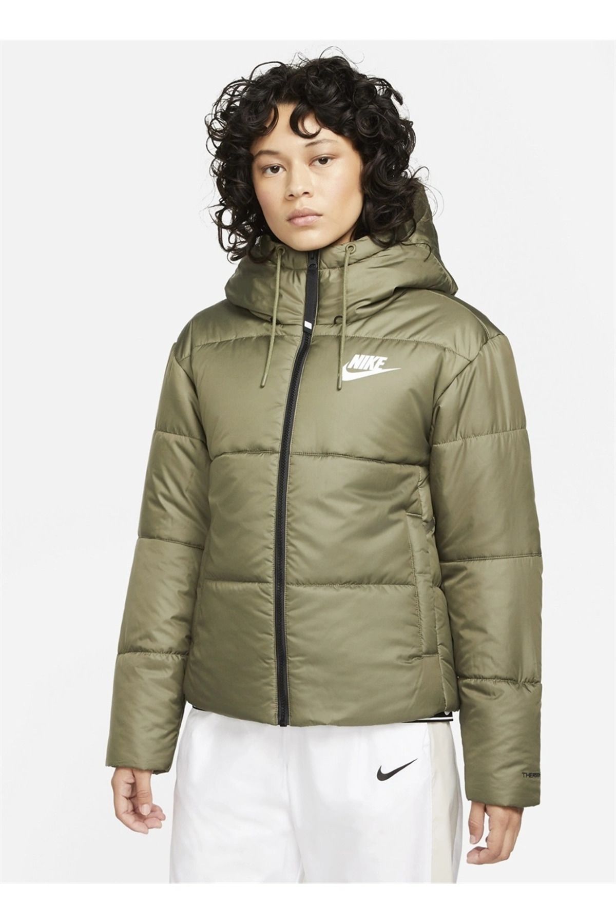 Nike womens olive green jacket store