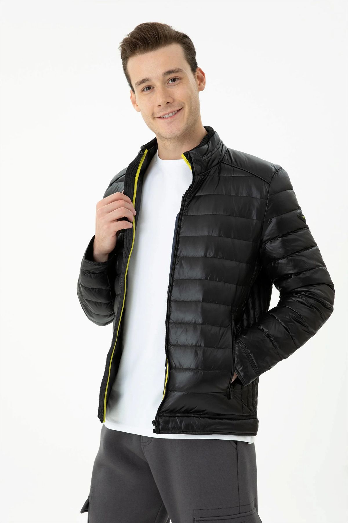 U.S. Polo Assn. Winter Jacket Black Stretch Trendyol