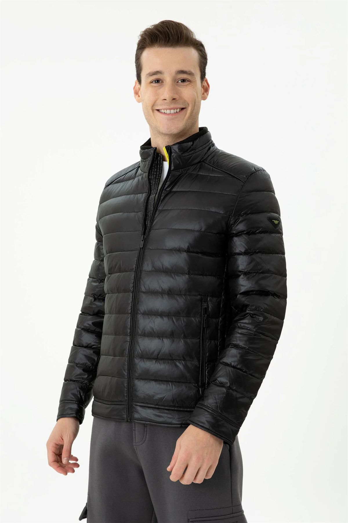 U.S. Polo Assn. Winter Jacket Black Stretch Trendyol
