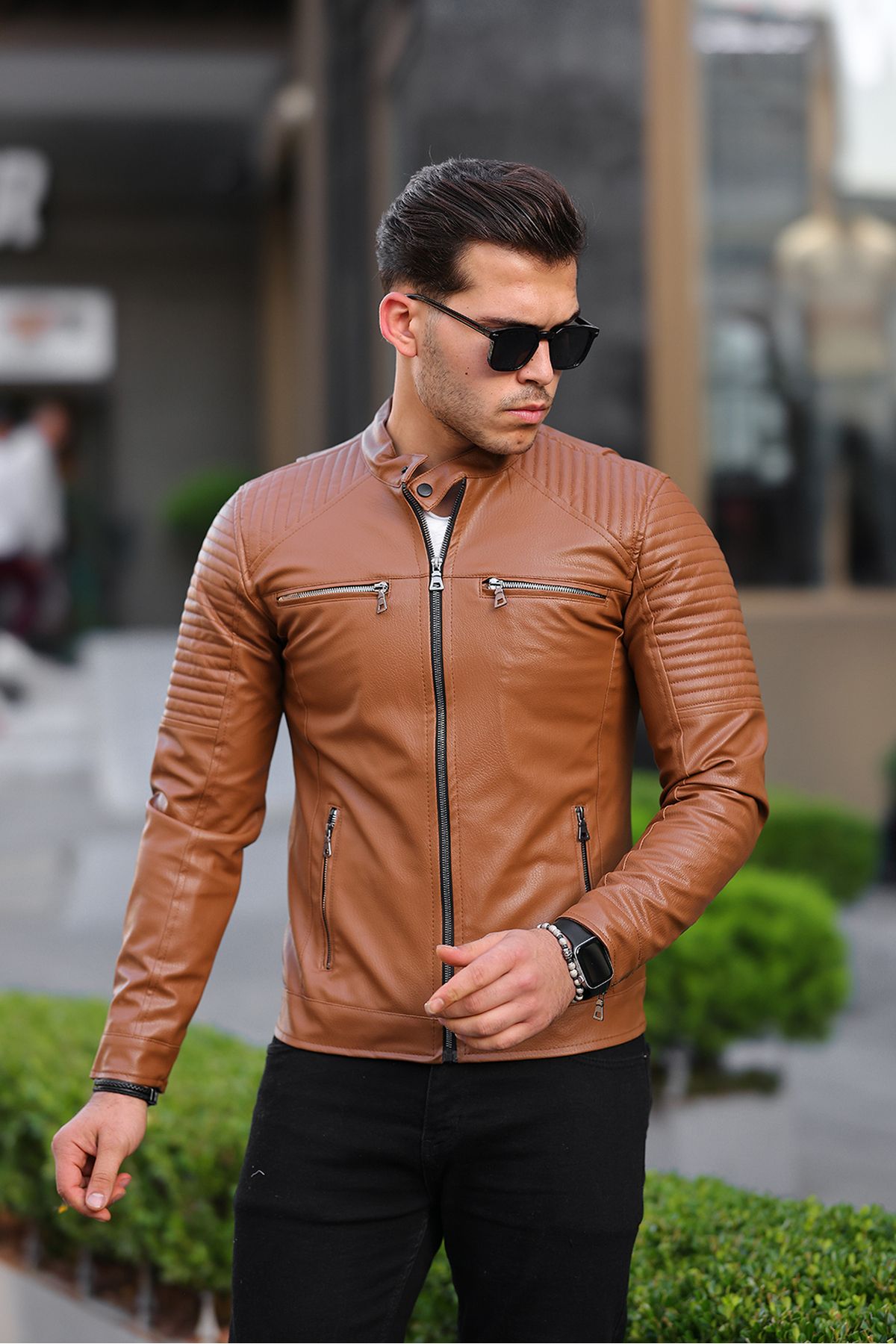 Boymen Men s Leather Jacket leather coat Trendyol