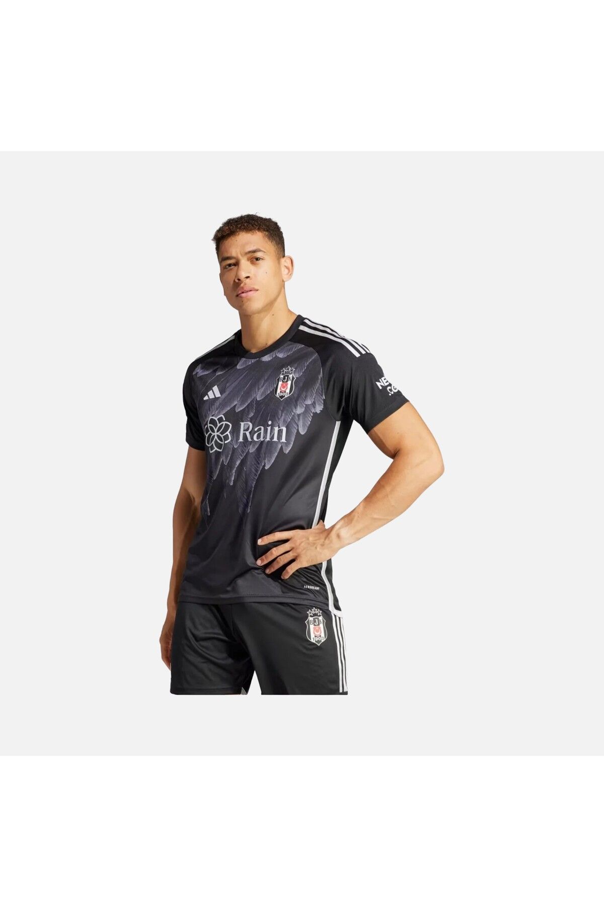 Black adidas store football shirt