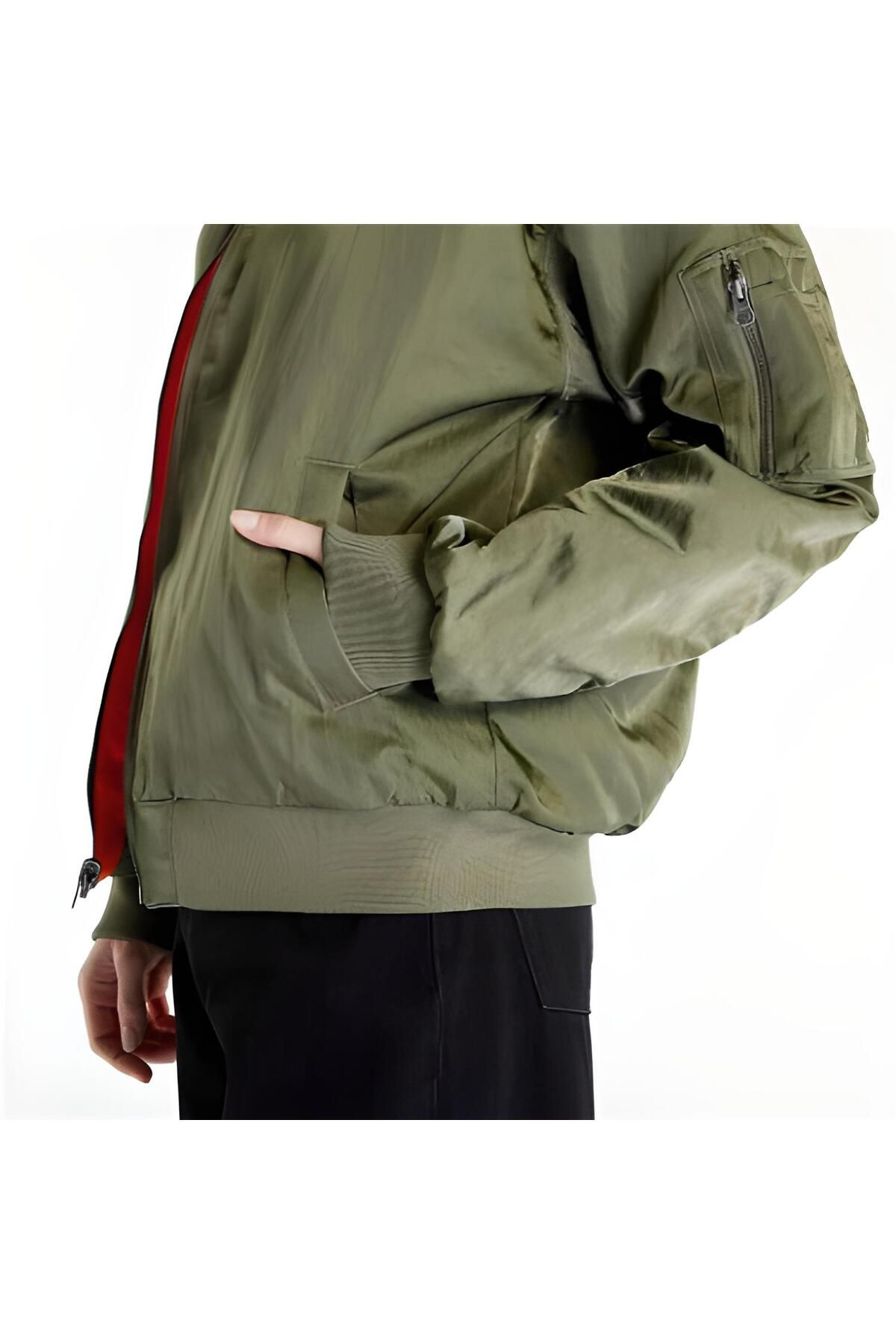 Olive nike windbreaker top