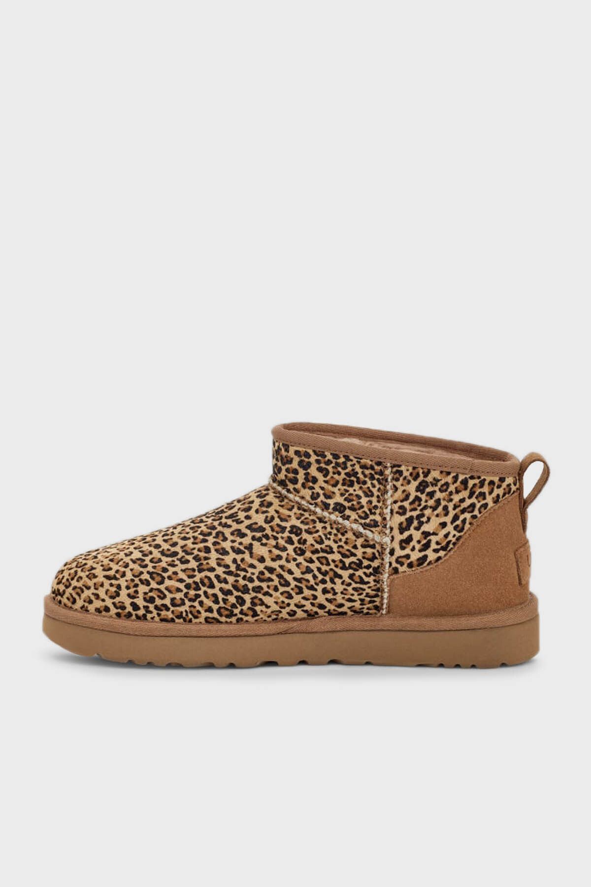 UGG Leopard Patterned Thick Lined Suede Mini Boots BOOTS 1149270
