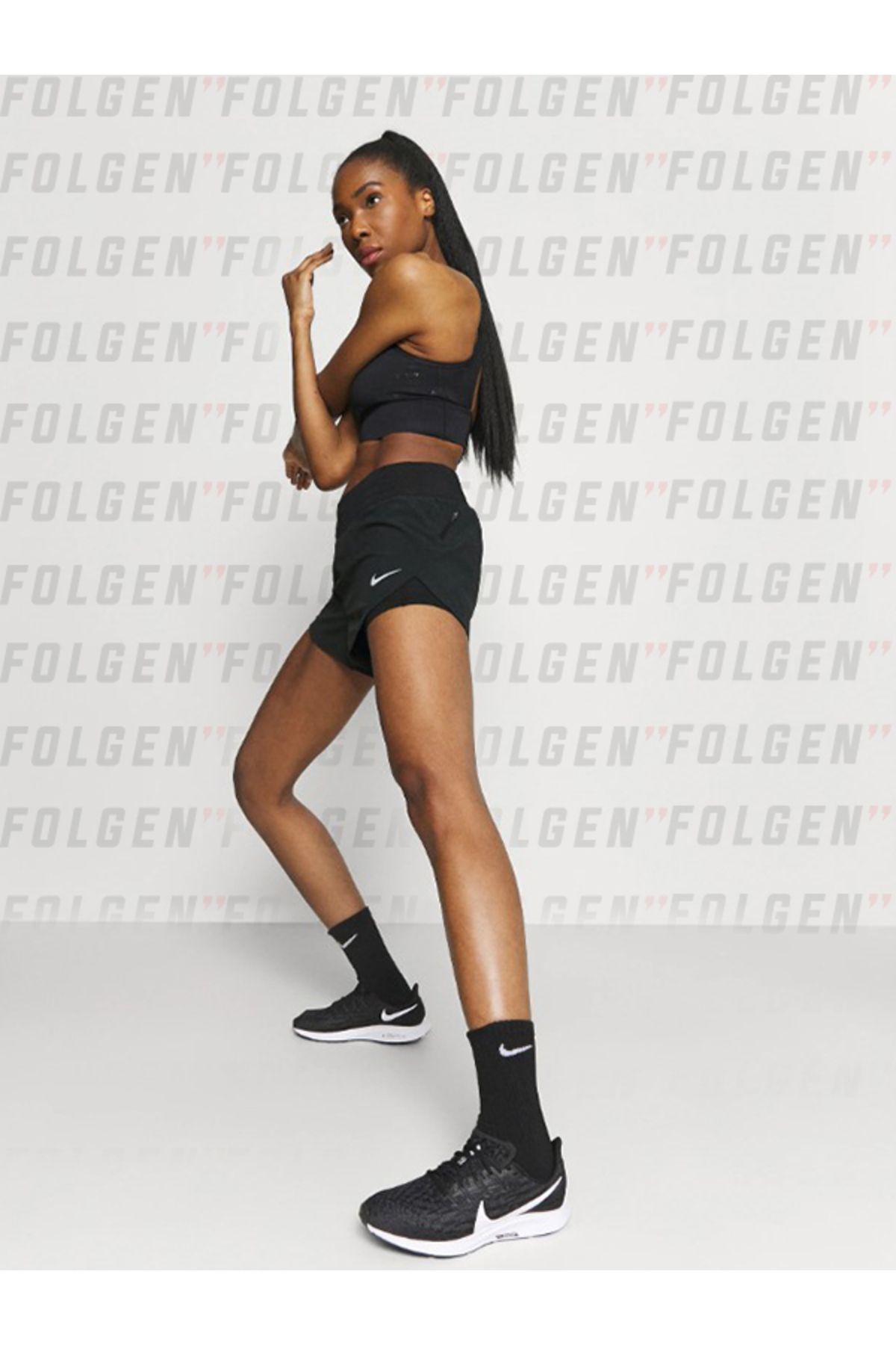 Nike Performance Eclipse Short Sports Shorts Black Tights Women s