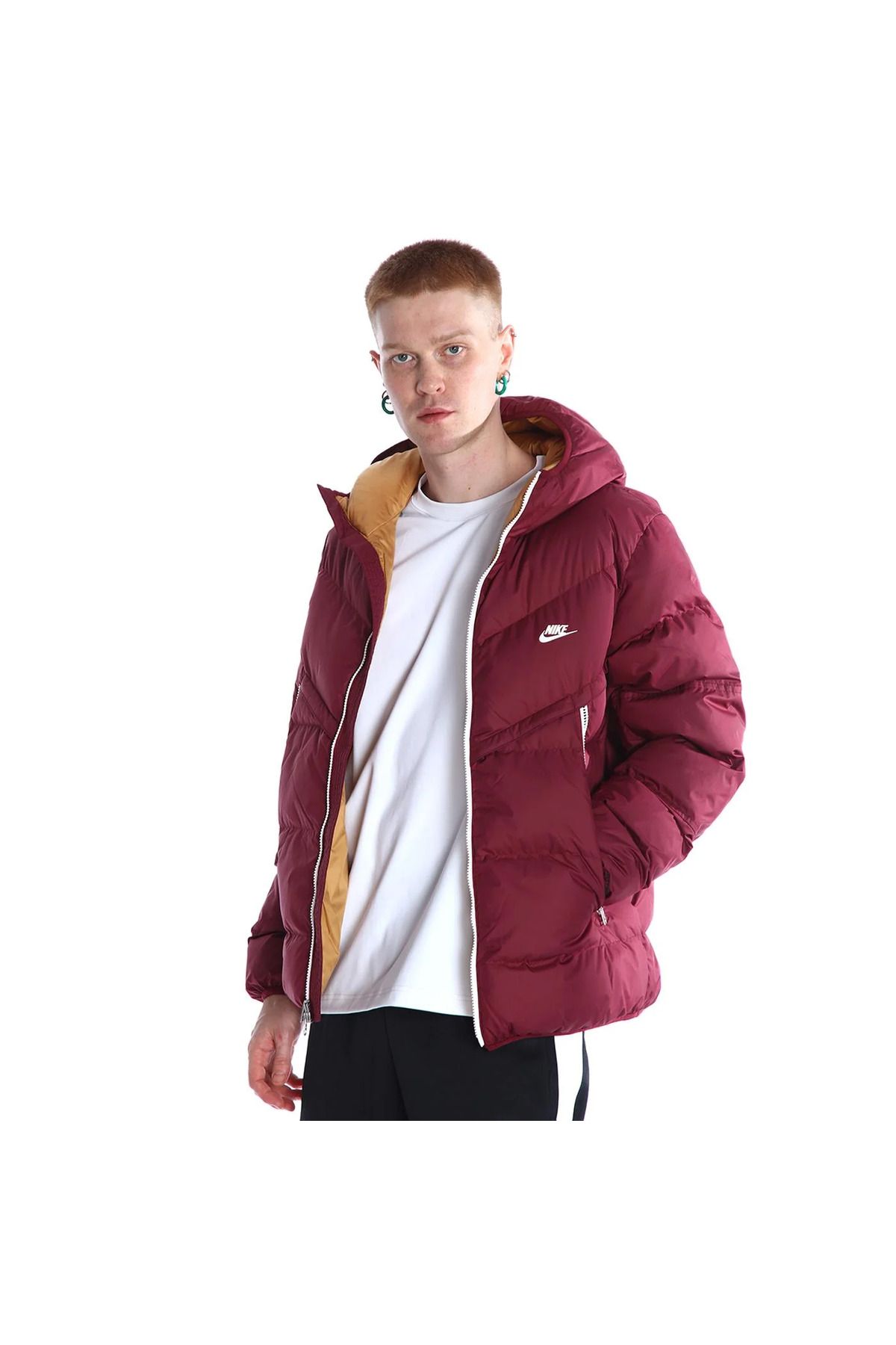 Nike Winter Jacket Burgundy Basic Trendyol