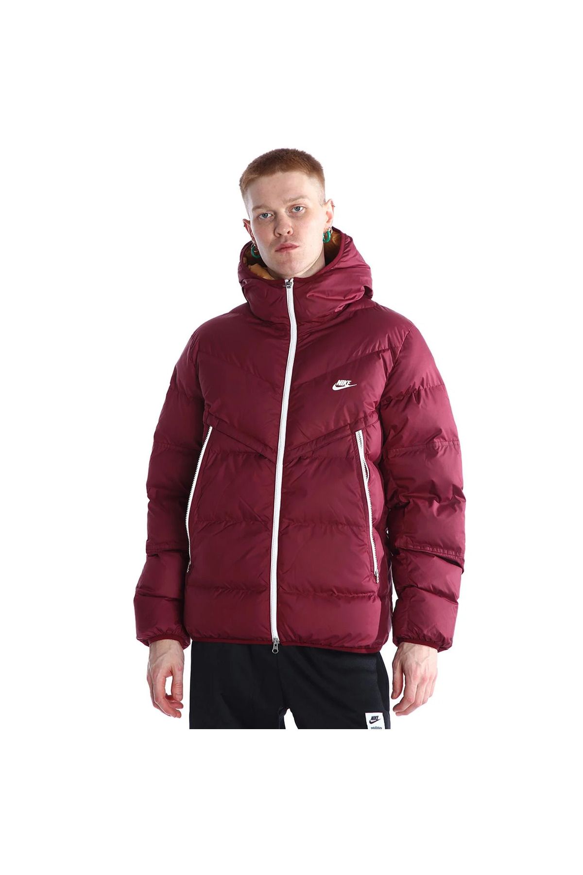 Nike Winter Jacket Burgundy Basic Trendyol