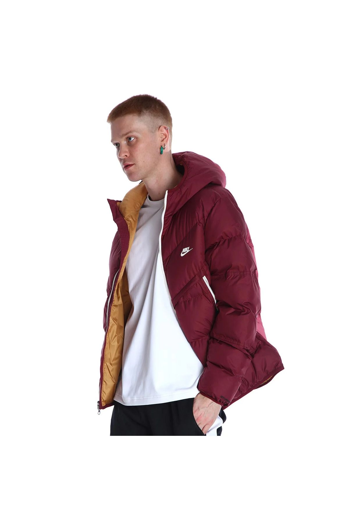 Burgundy nike jacket mens sale