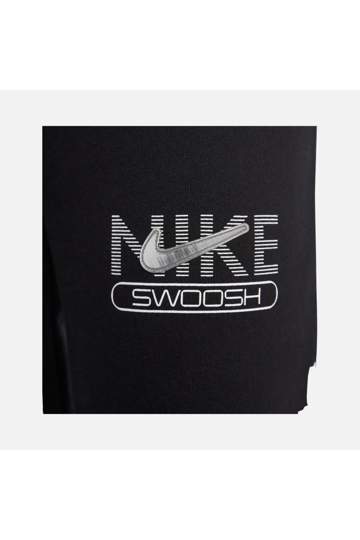 Nike Sportswear Swoosh High-waist Fleece Black Women's Long Plain Sweatpants  Dr5615-010 - Trendyol