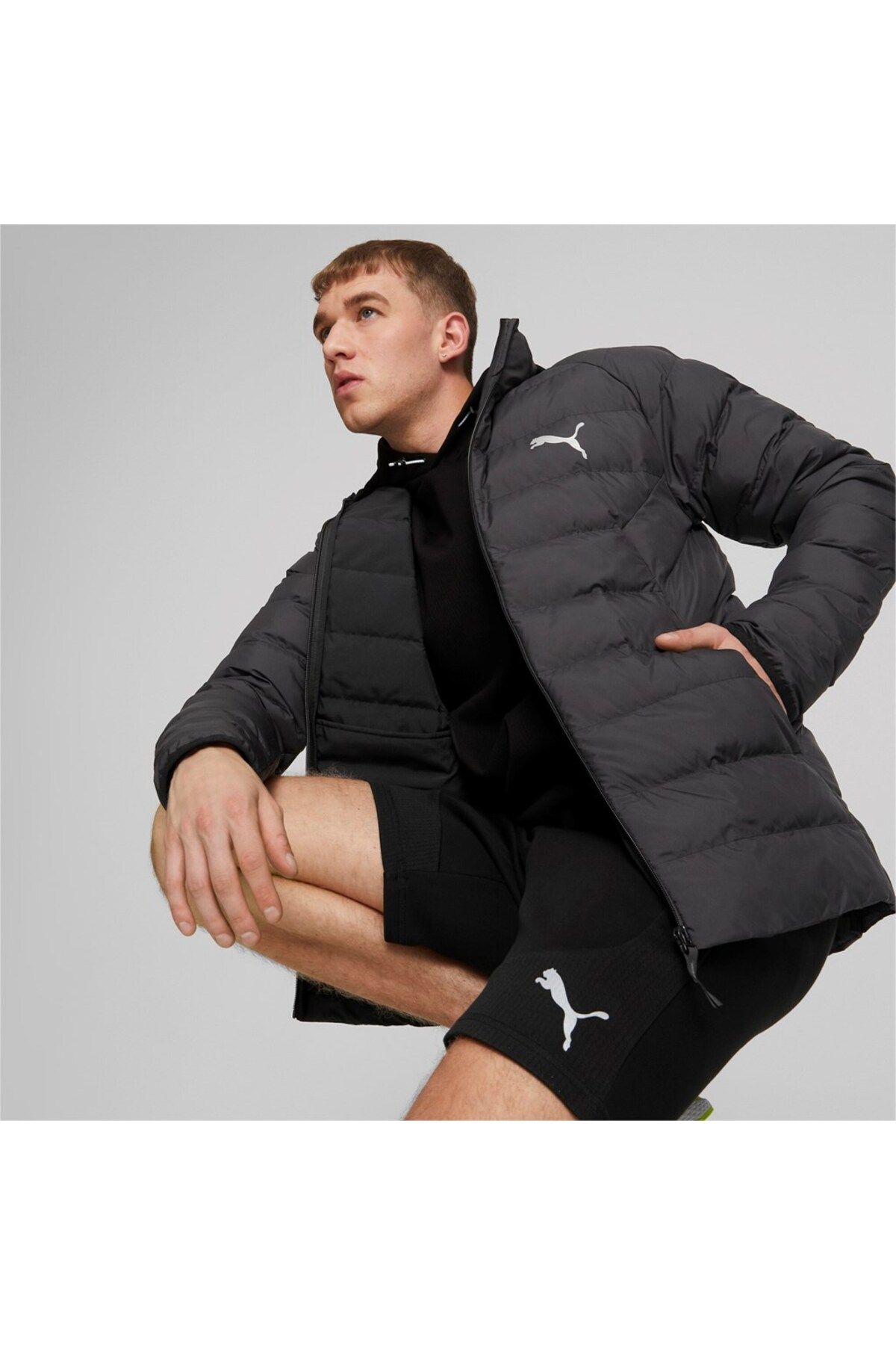 Puma Men s Coat Active Polyball Jacket Black 84935701 Trendyol