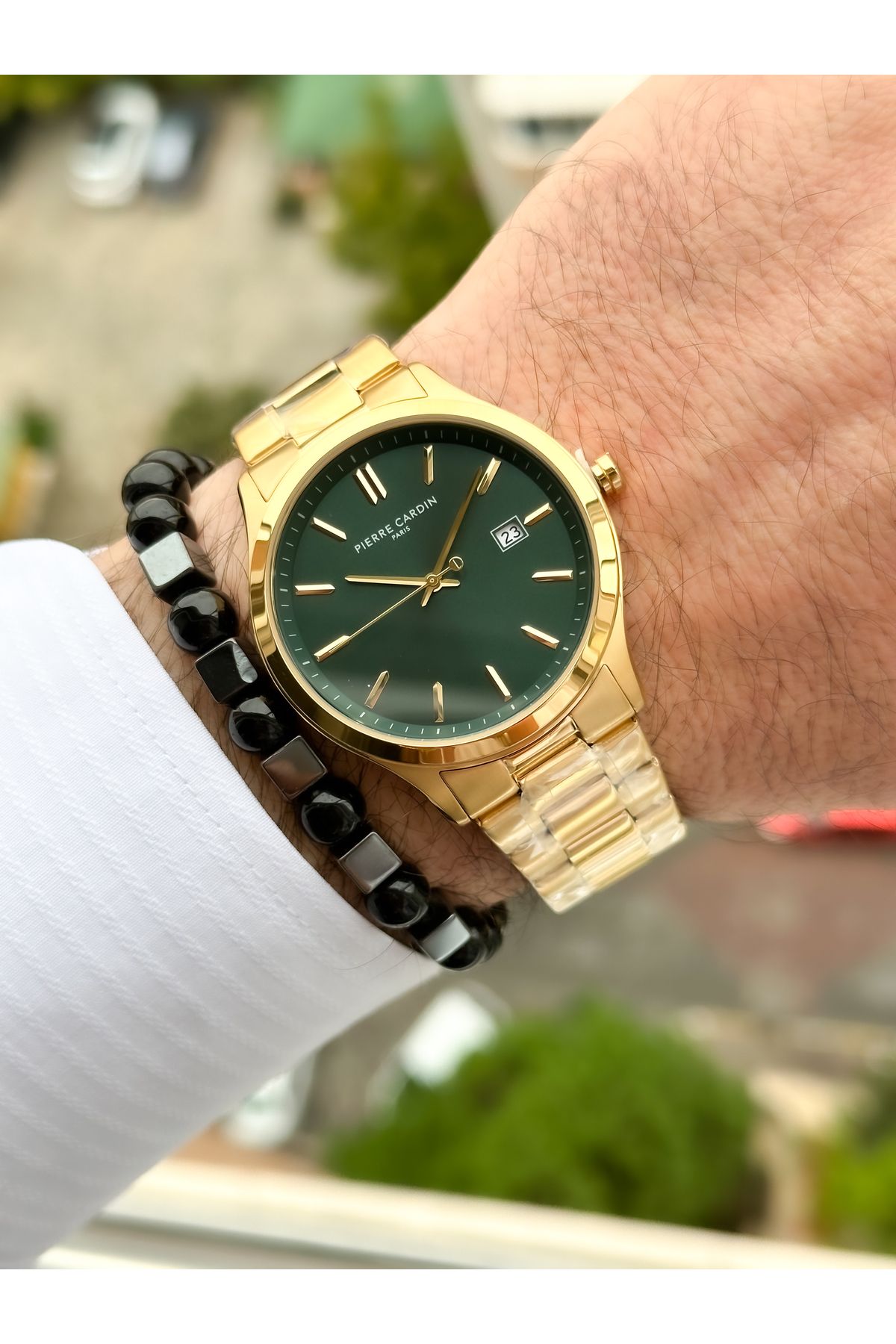 Pierre cardin watch best sale and bracelet set
