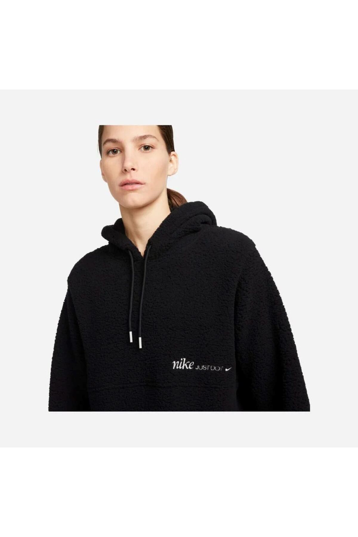 Nike THERMA FIT COZY FLEECE WOMEN S BLACK HOODED PLUSH FLEECE