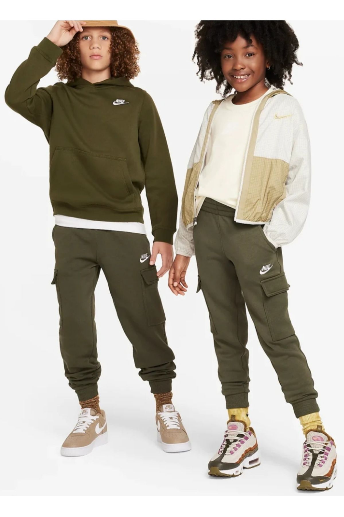 Nike Cargo Joggers Kids Green Sweatpants DD8746 325