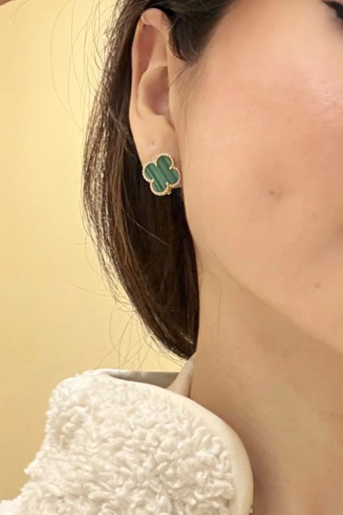 Van cleef earrings green hotsell