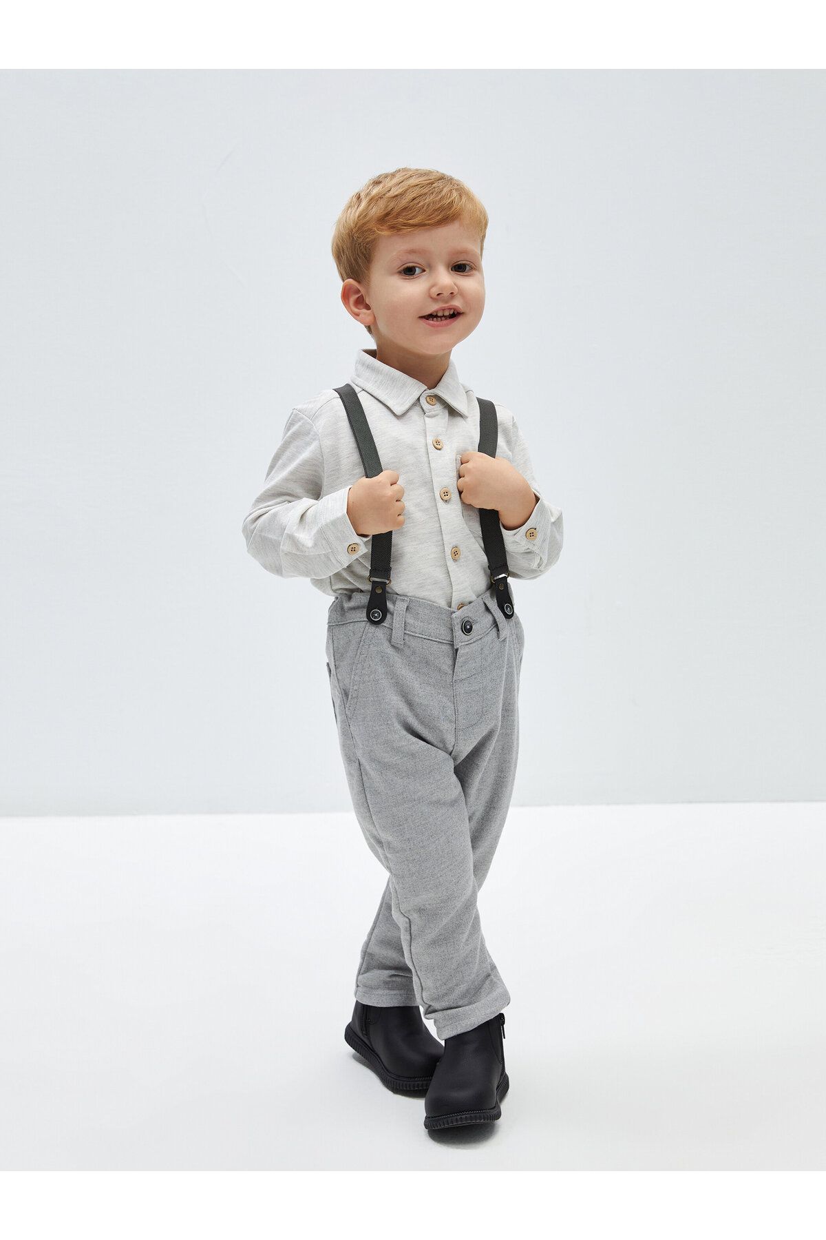 LC Waikiki Basic Baby Boy Pants and Suspenders 2 Piece Set Trendyol