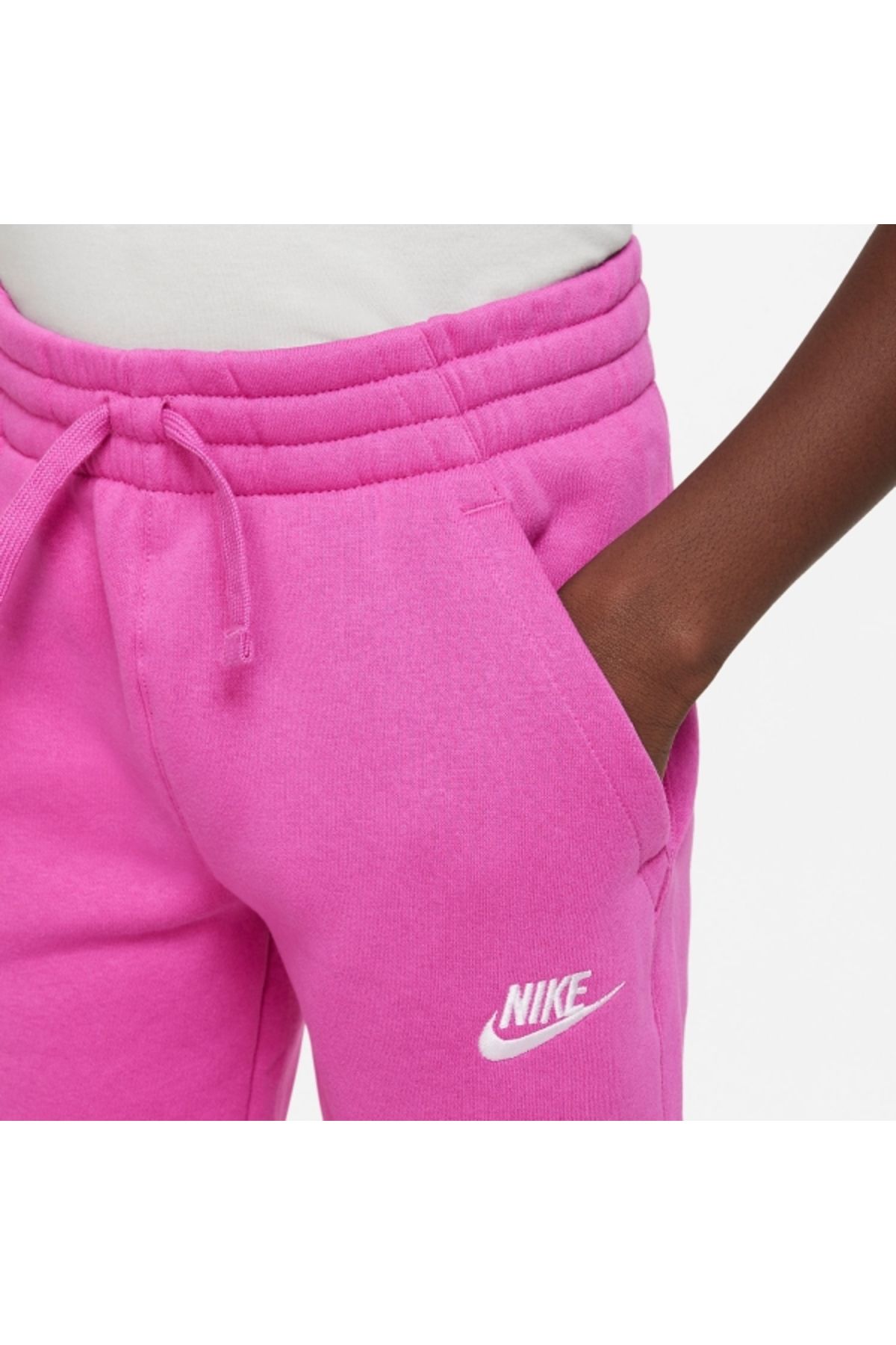 Nike pink deals and black tracksuit