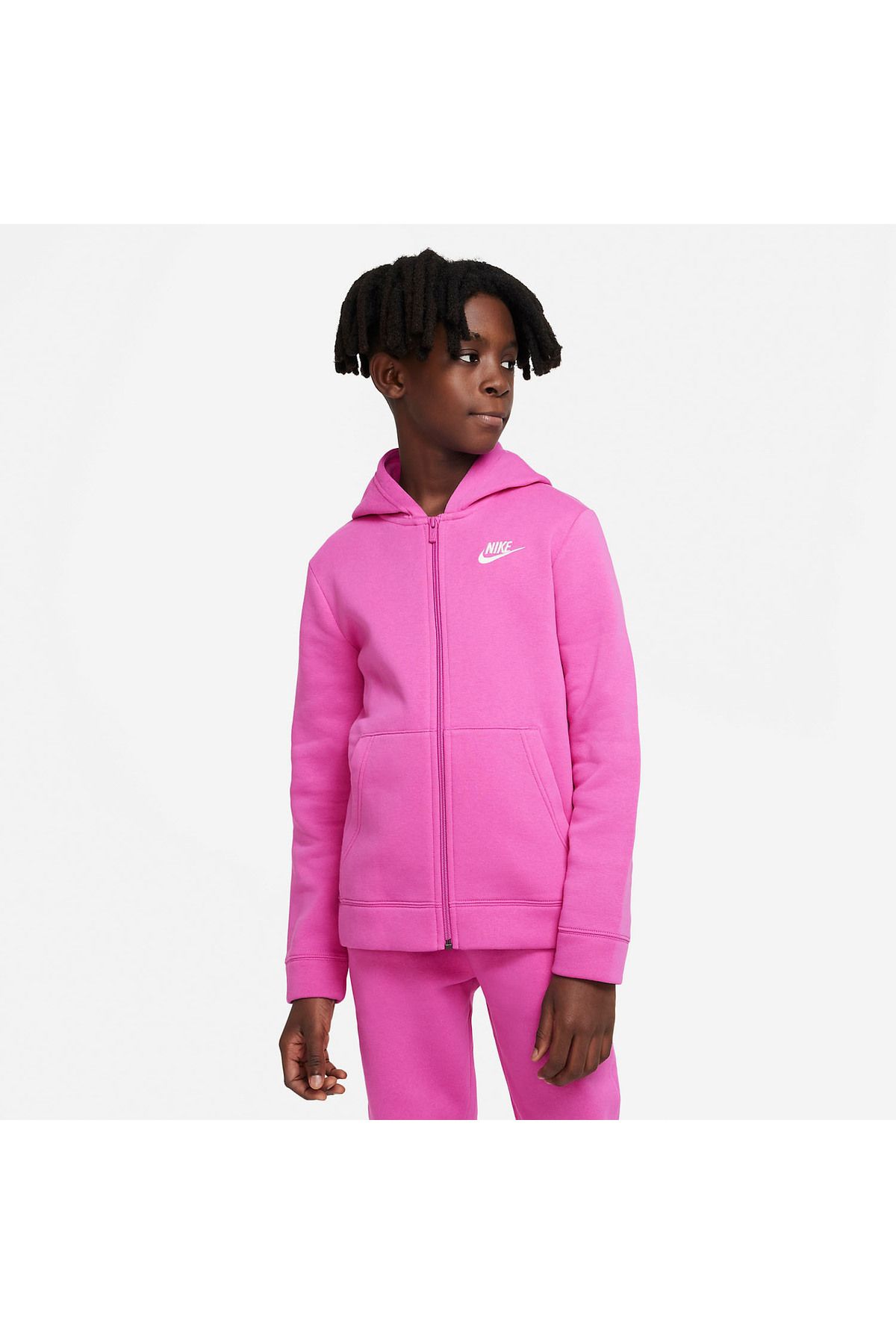 Nike pink satin discount tracksuit