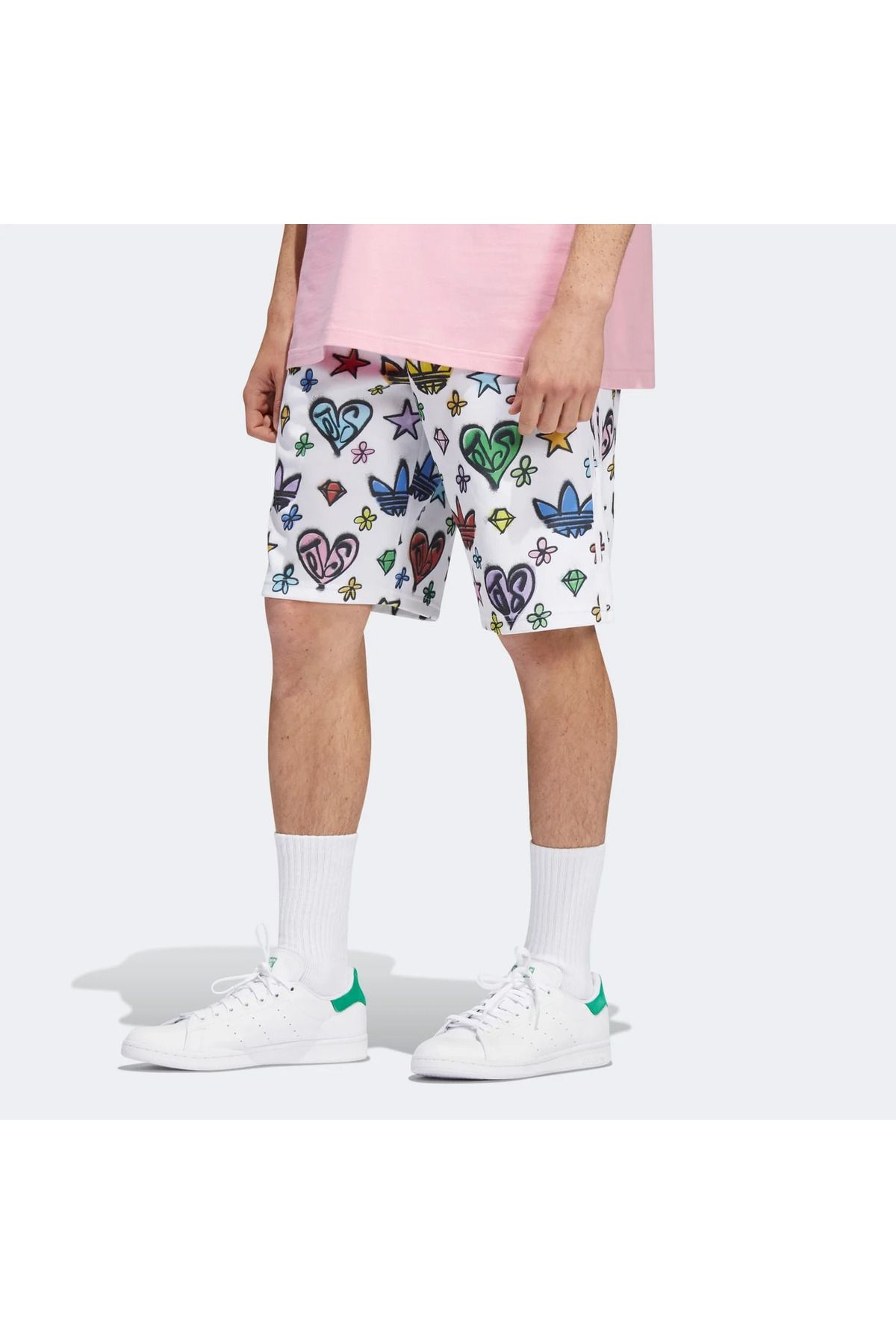 adidas Jeremy Scott Monogram Limited Edition Unisex White Shorts