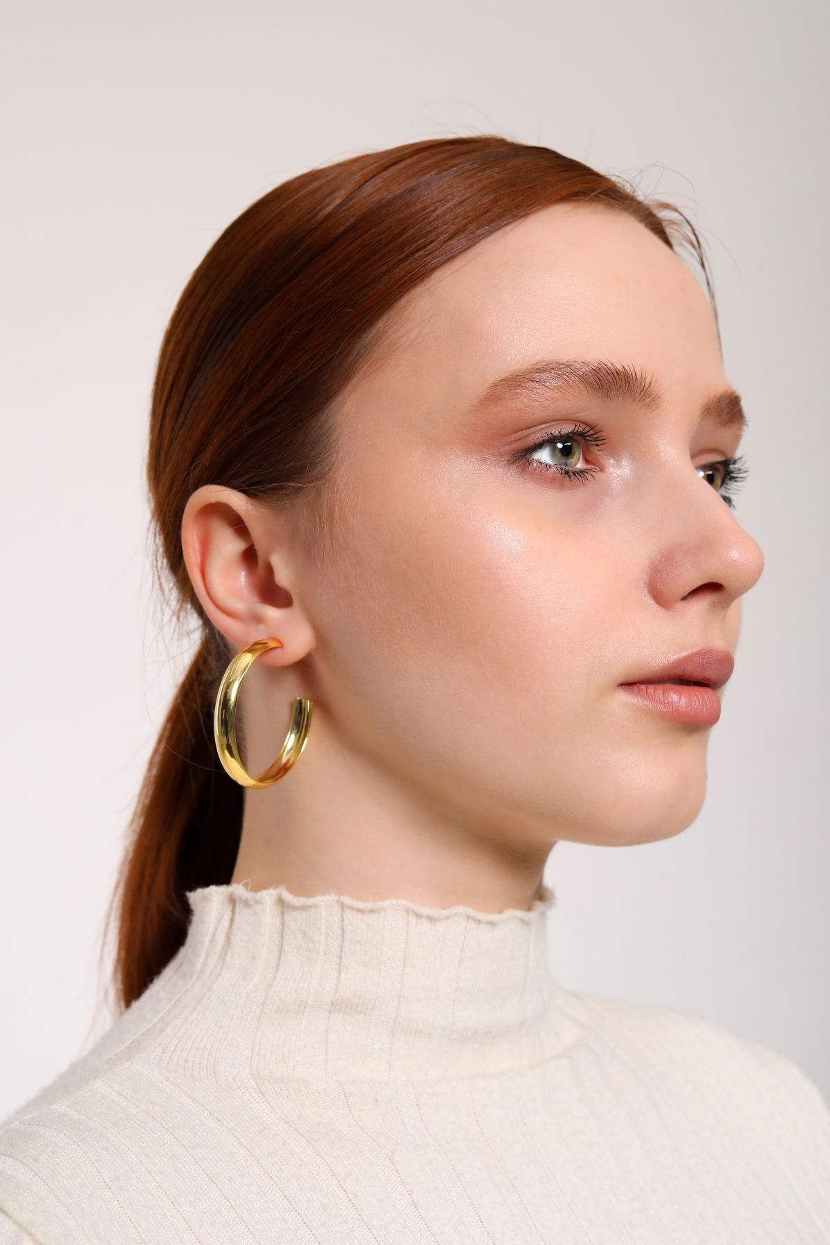 Thin gold hot sale earrings