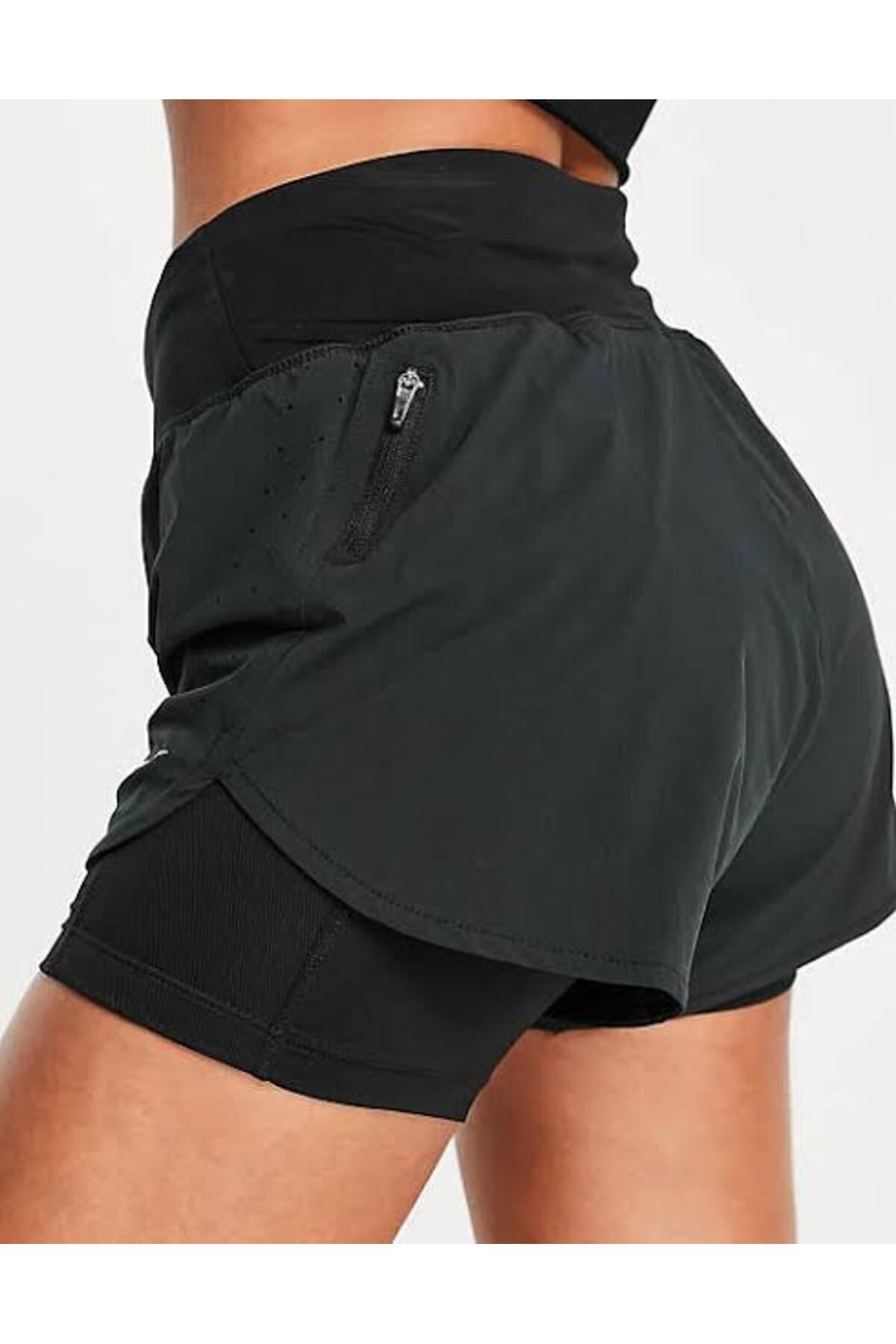 Nike Sports Shorts - Black - Normal Waist - Trendyol