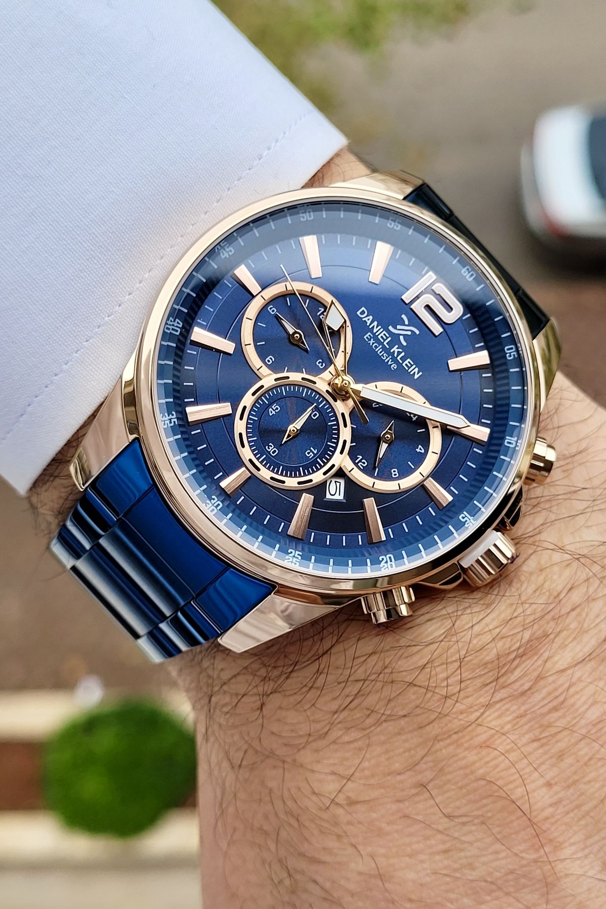 Daniel Klein Watch Metallic Navy blue Trendyol