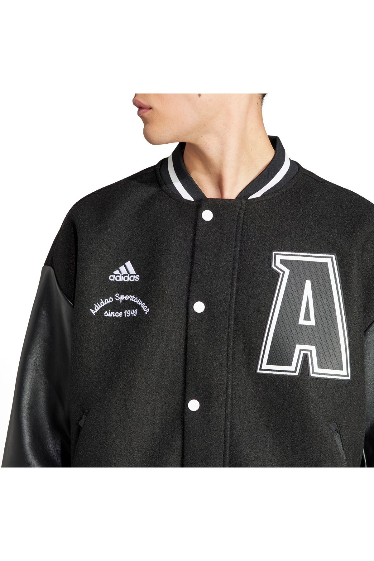 Black and white hotsell adidas jacket cheap