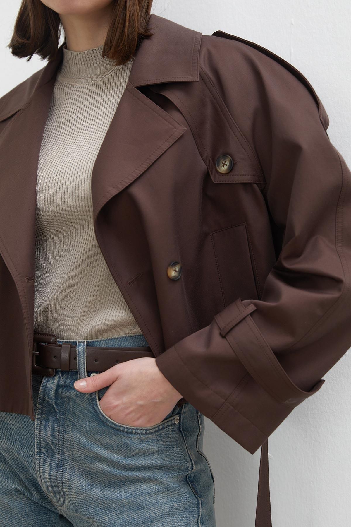Short coat 2025 with belt