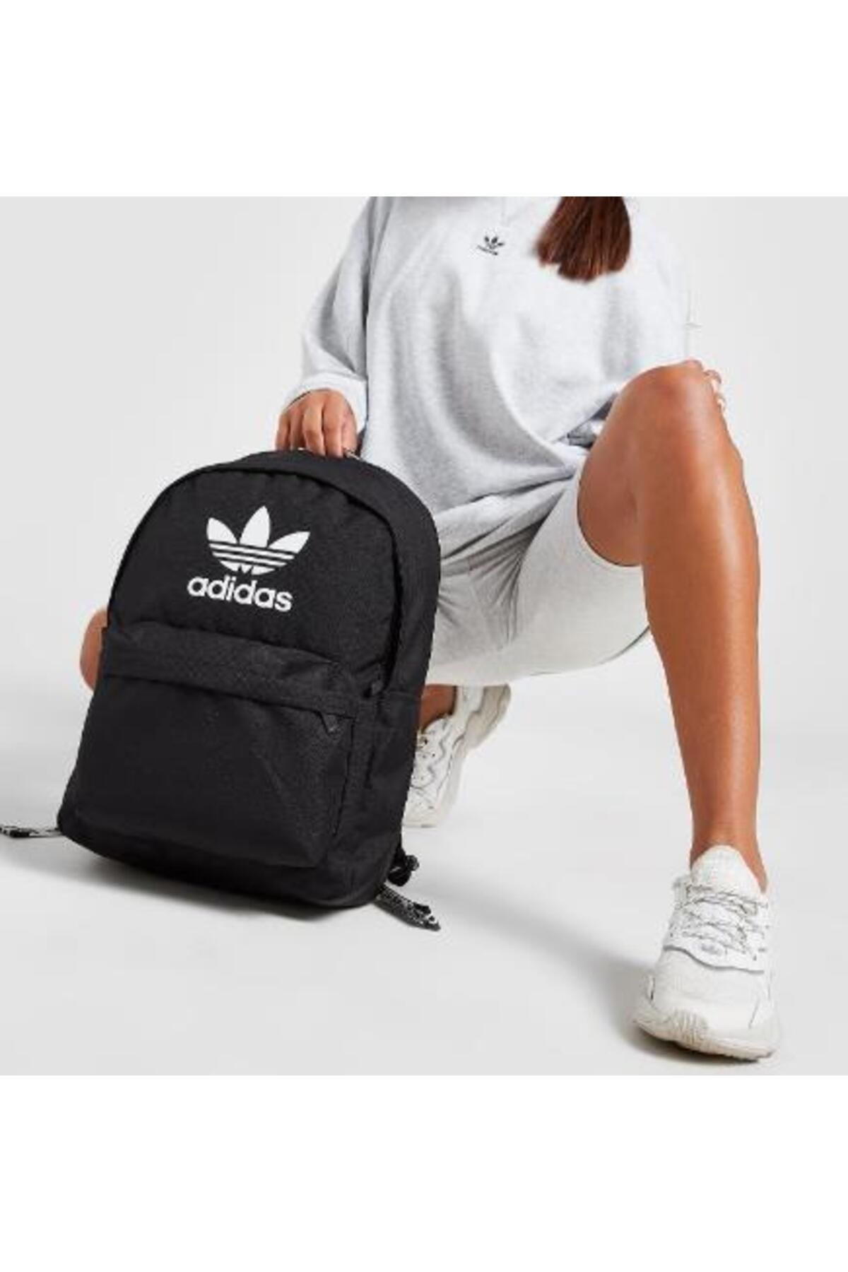 Plain black adidas backpack hot sale