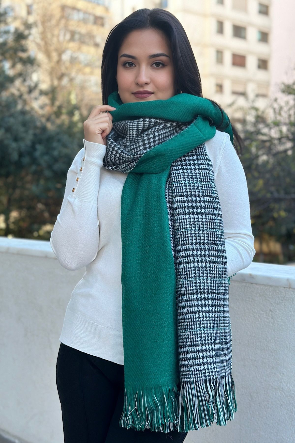 Double sided shawl top