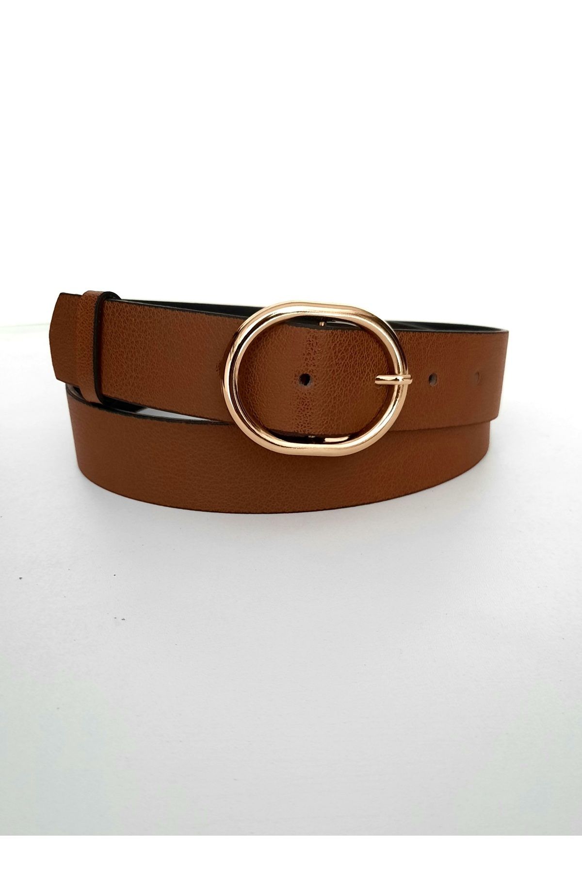 Kemerix Women s Tan Gold Buckle Belt Trendyol