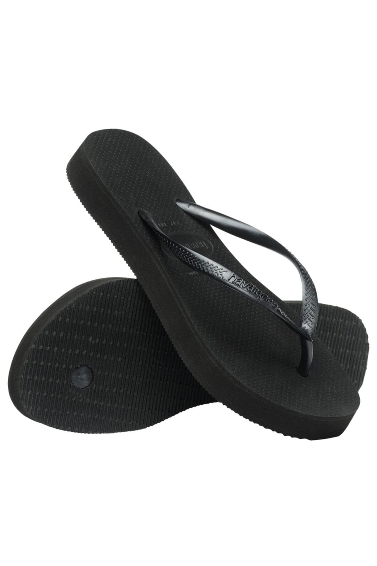 Womens black slim havaianas online