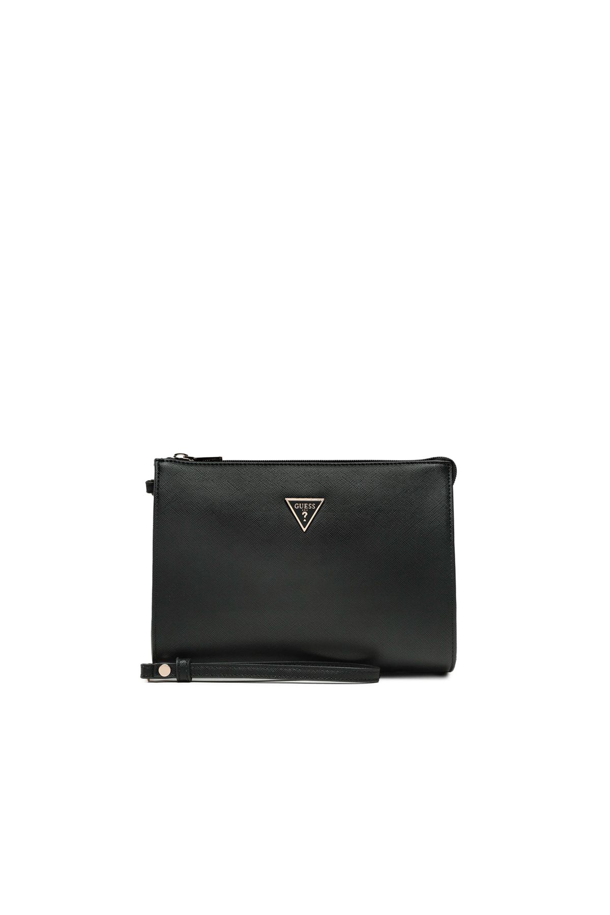 Guess black shop clutch bag