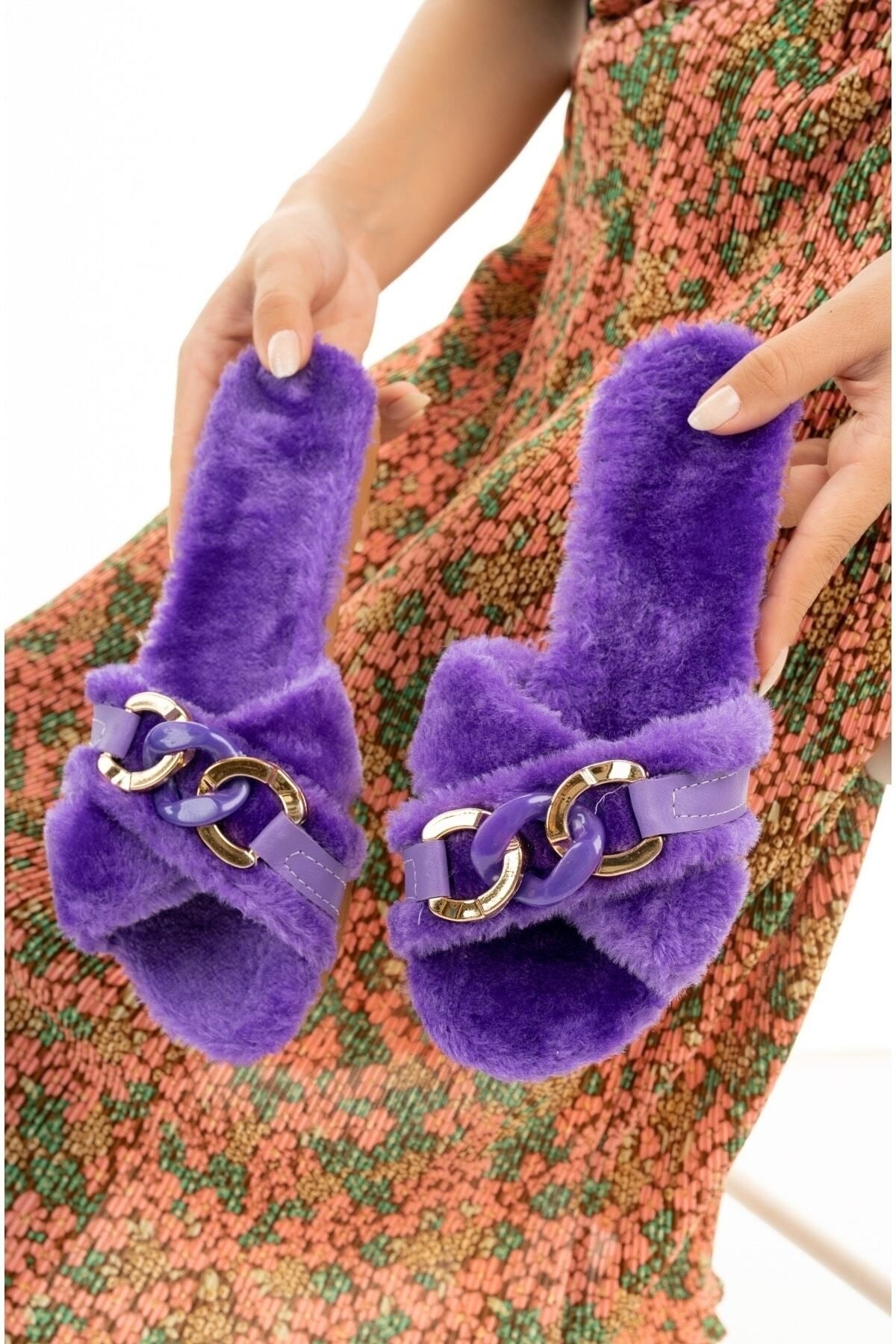 Purple house slippers online