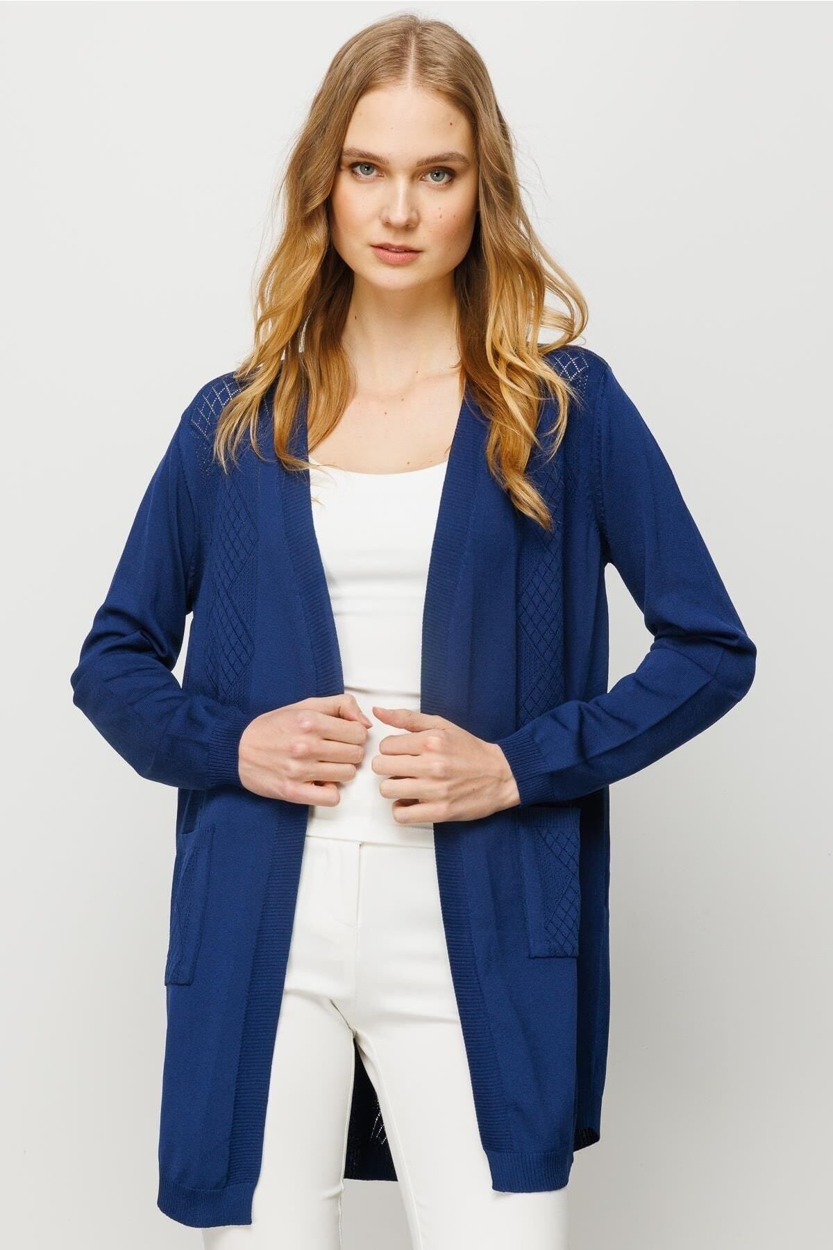 Navy blue 2025 summer cardigan