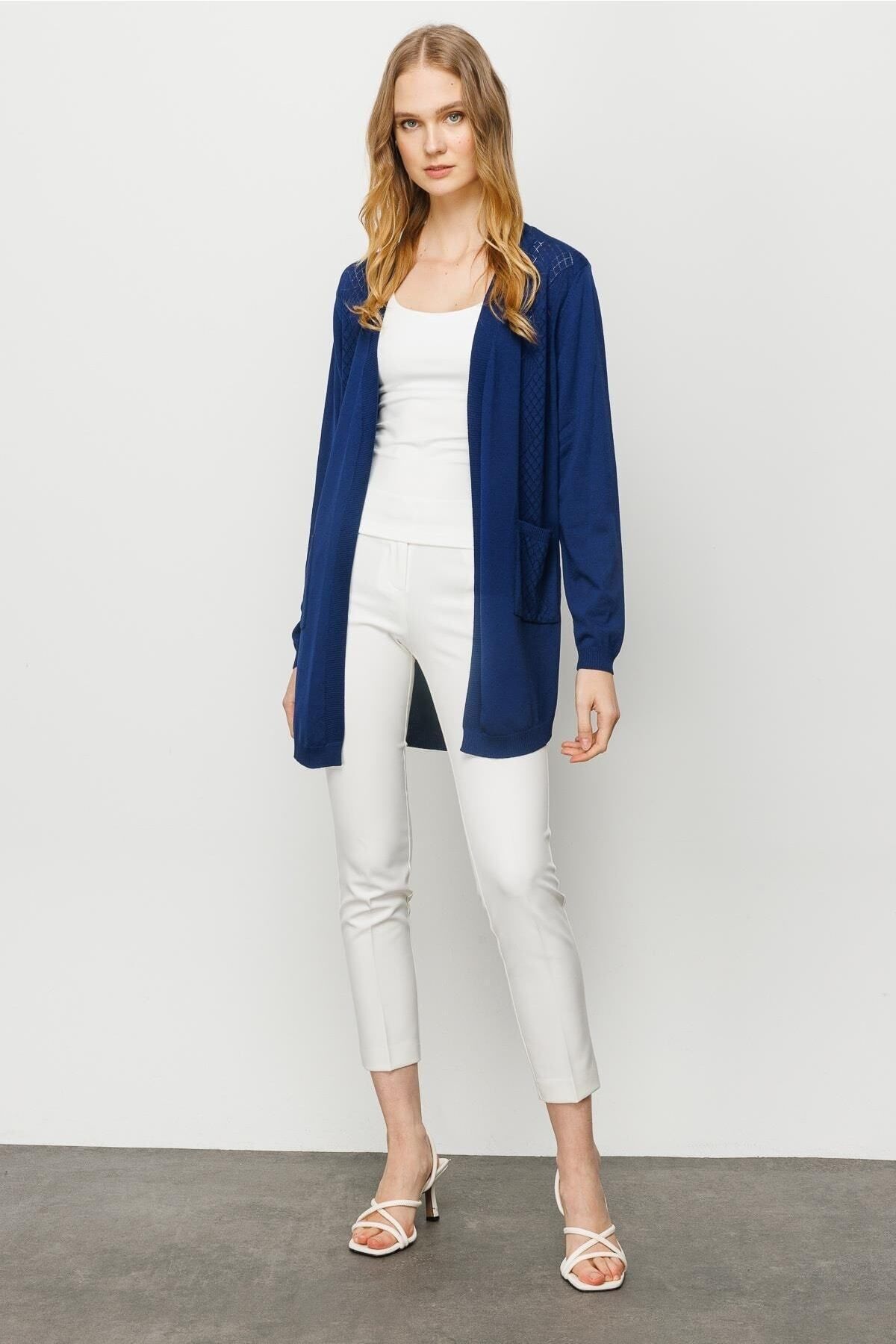 Navy blue summer cardigan new arrivals