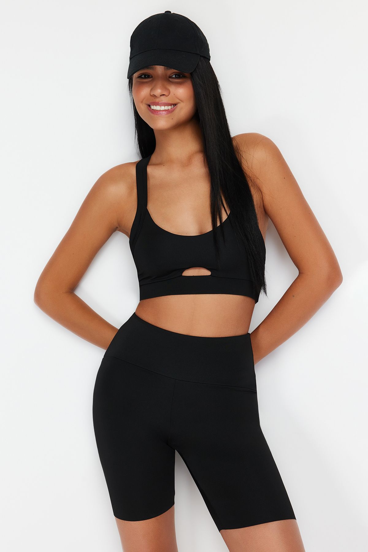 Trendyol Collection Black Supported/Shaping Back Detailed Knitted Sports Bra  THMSS24SS00006 - Trendyol