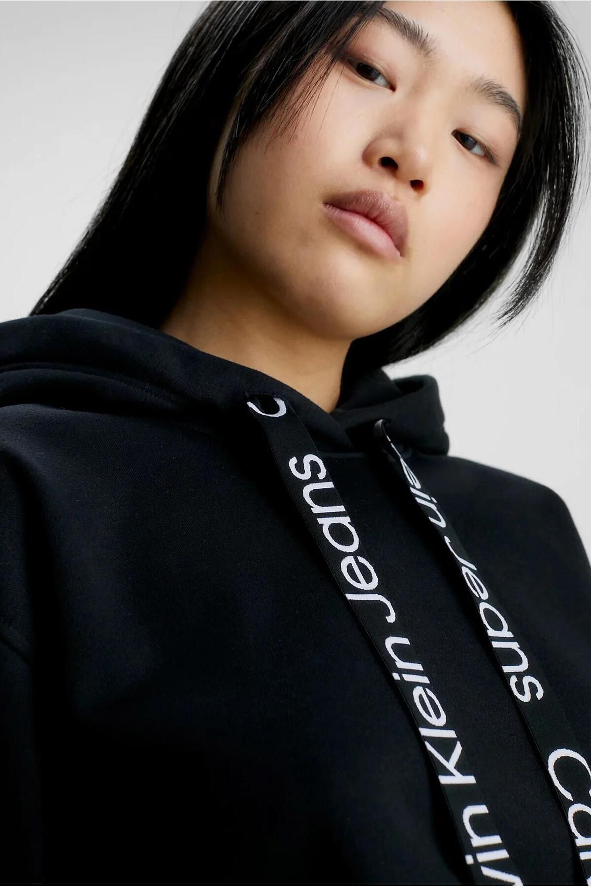 Calvin Klein LOGO ELASTIC HOODIE DRESS Trendyol