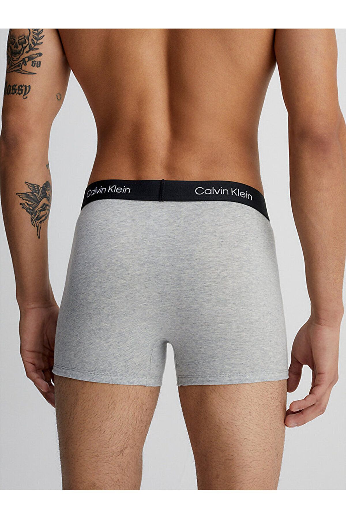 Grey and white calvin klein boxers best sale