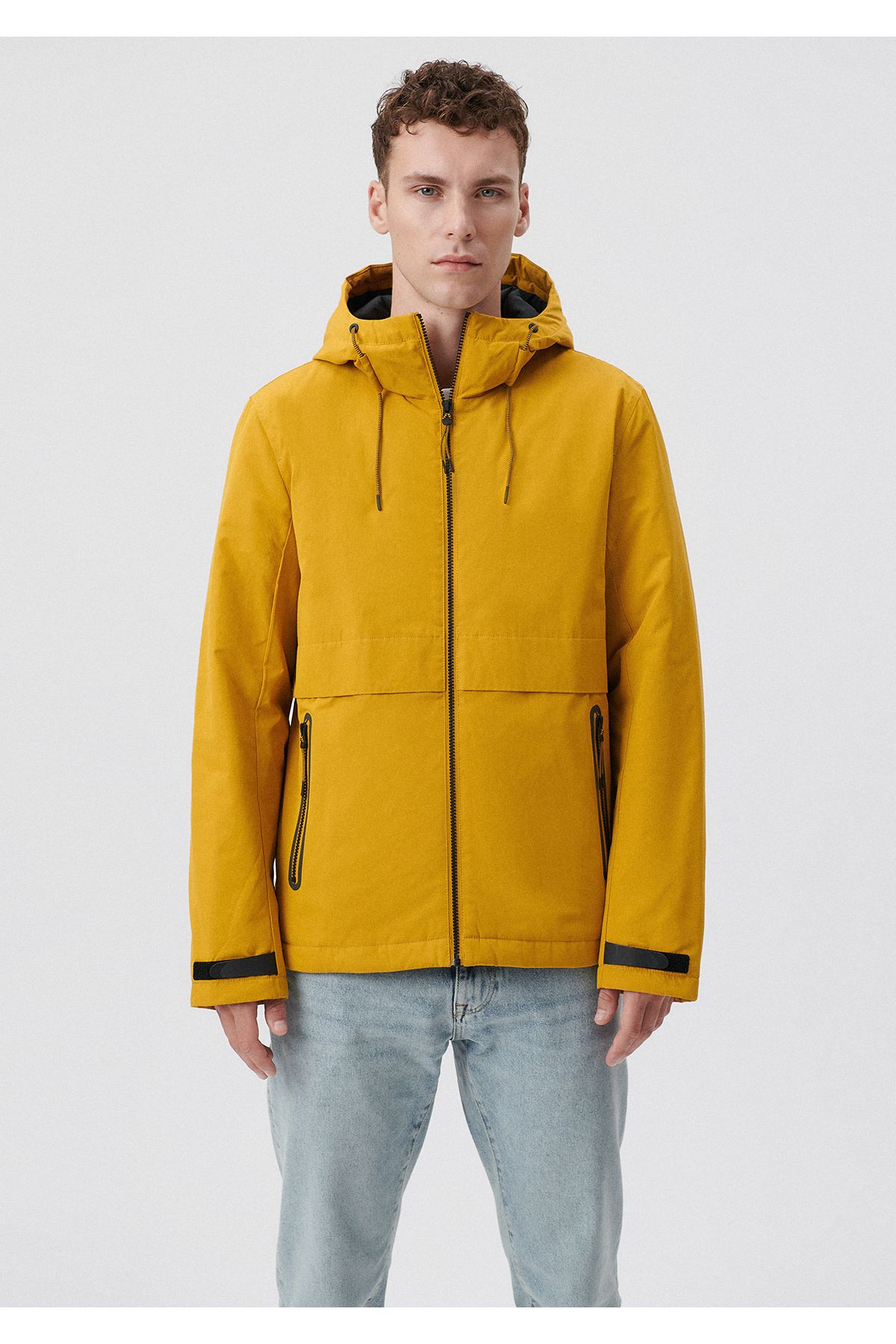 Mavi Hooded Yellow Thin Jacket Slim Fit Tight Cut 0110268 29767