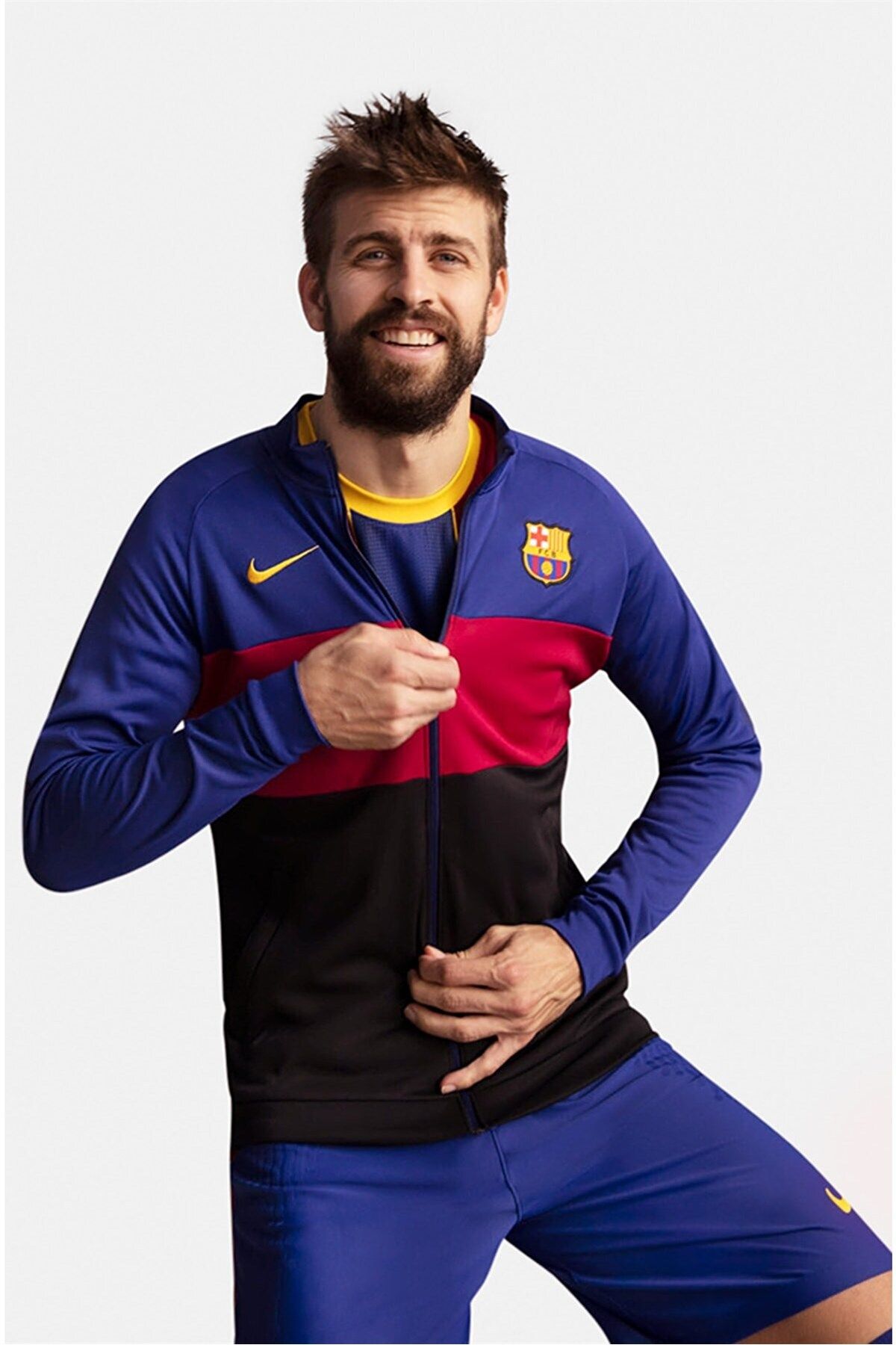 Nike Fc Barcelona Slim Fit Cut Tracksuit Jacket C 9248 455 Trendyol