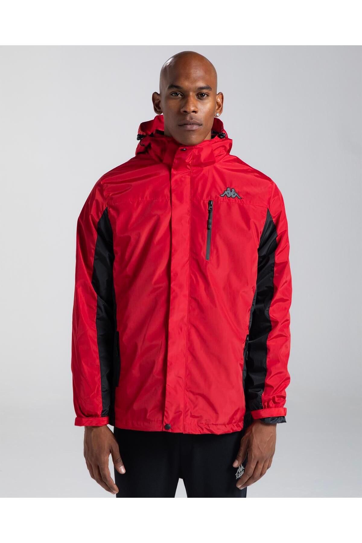 Red discount kappa windbreaker