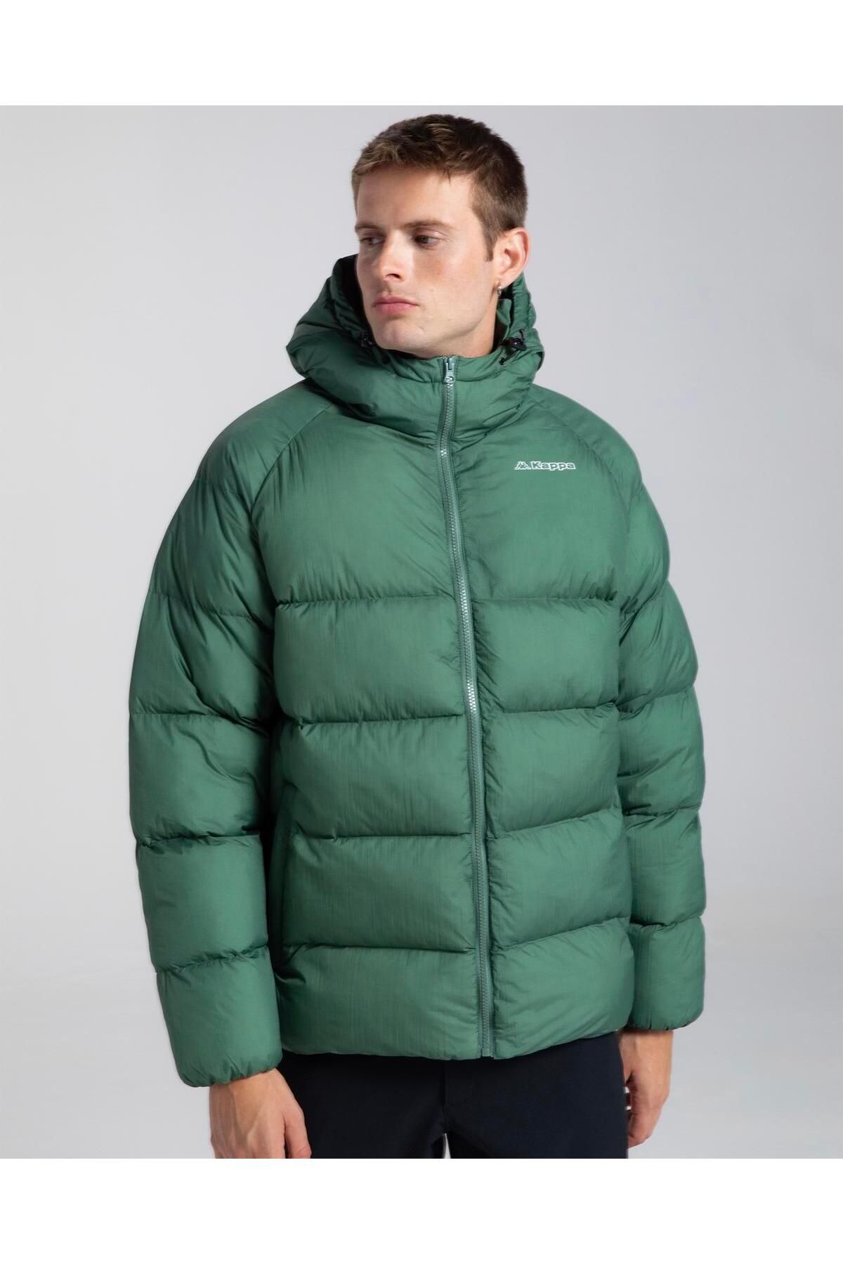 Kappa Logo 365 Syaro Men s Green Regular Fit Coat Trendyol
