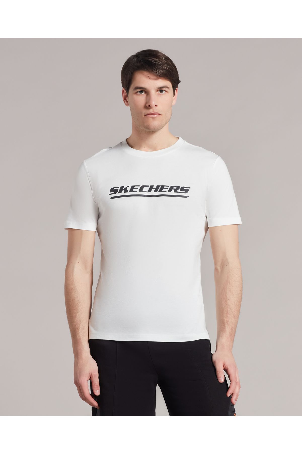 Skechers t shirt mens clearance white