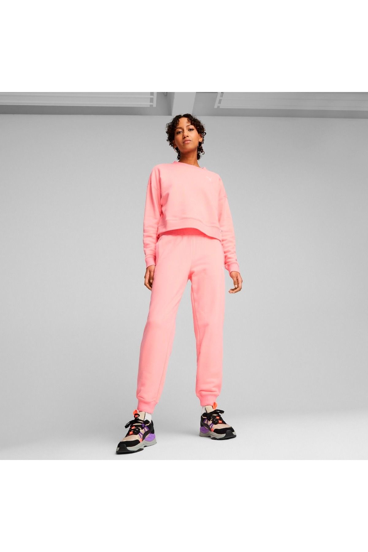 Womens pink puma tracksuit deals