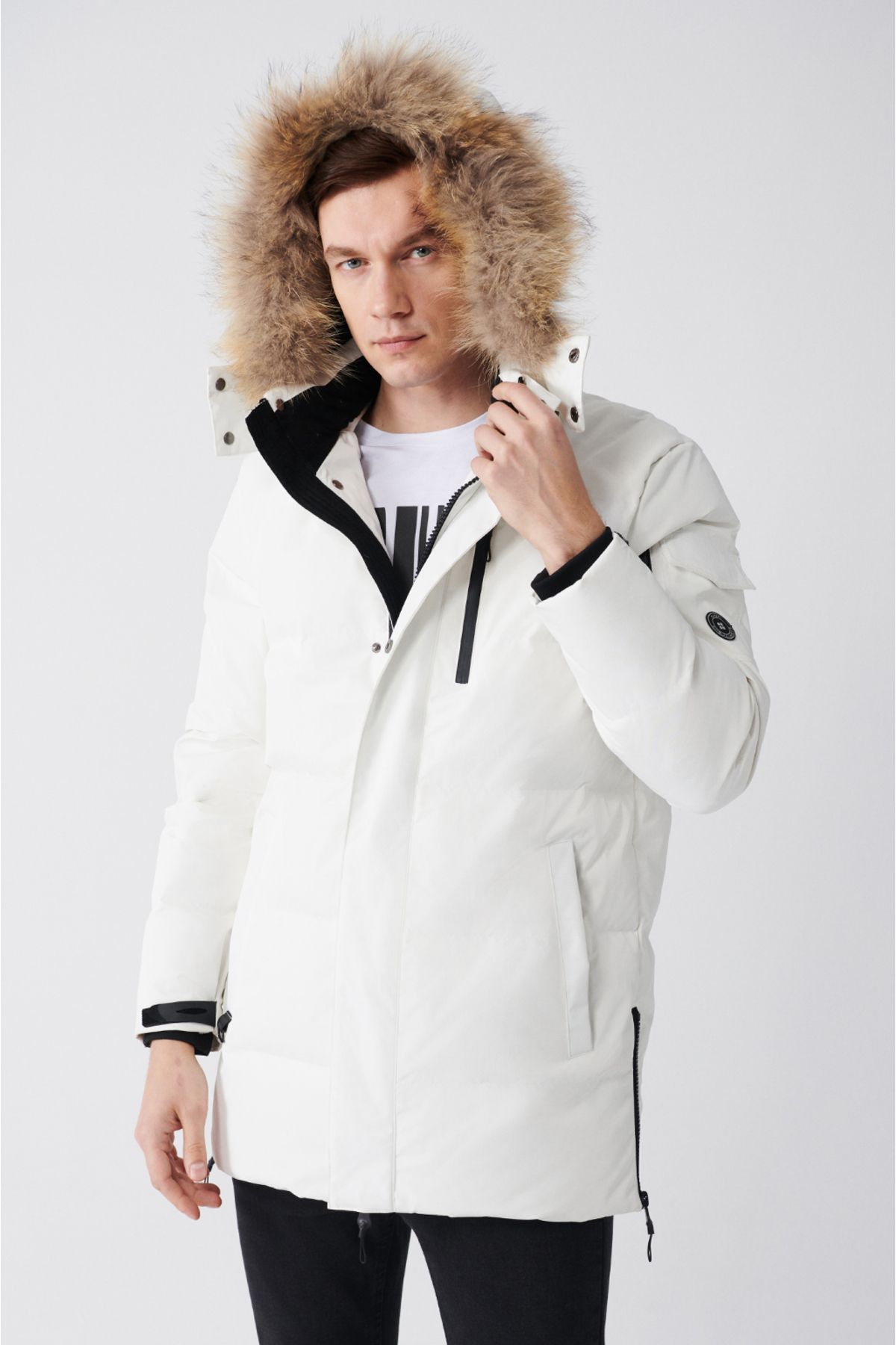 White goose shop parka