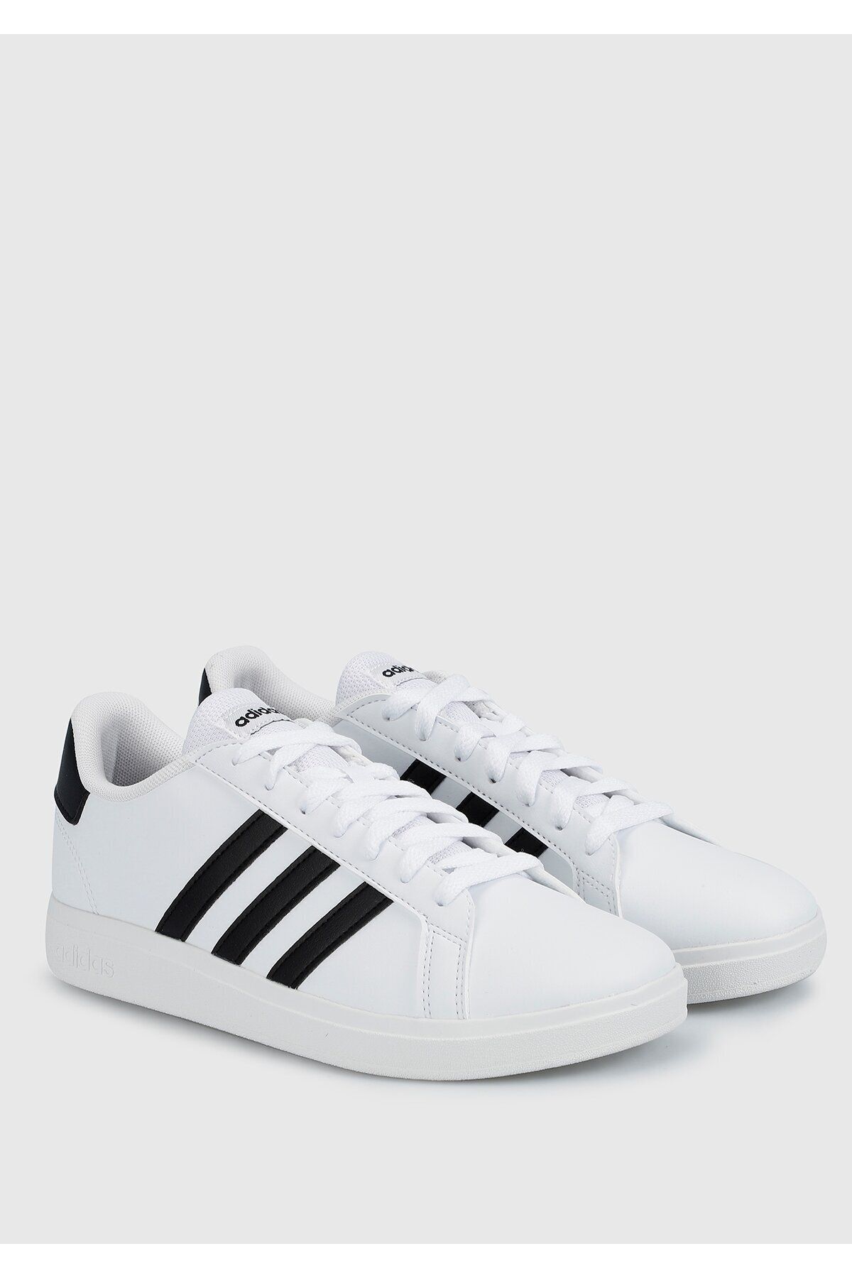 Adidas white store flat shoes