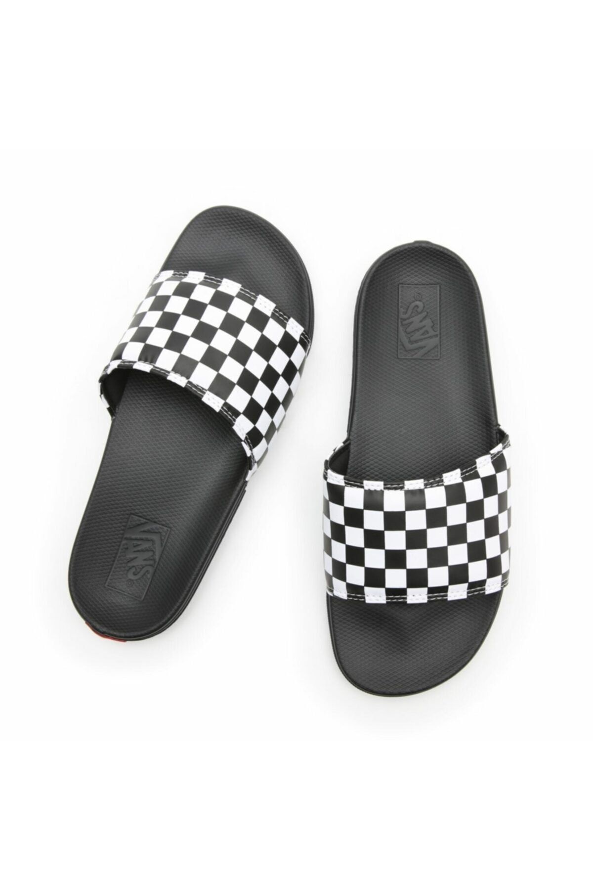 MIA Checker Slippers for Women in Black and White | GS1412401-BLK/WHT –  Glik's