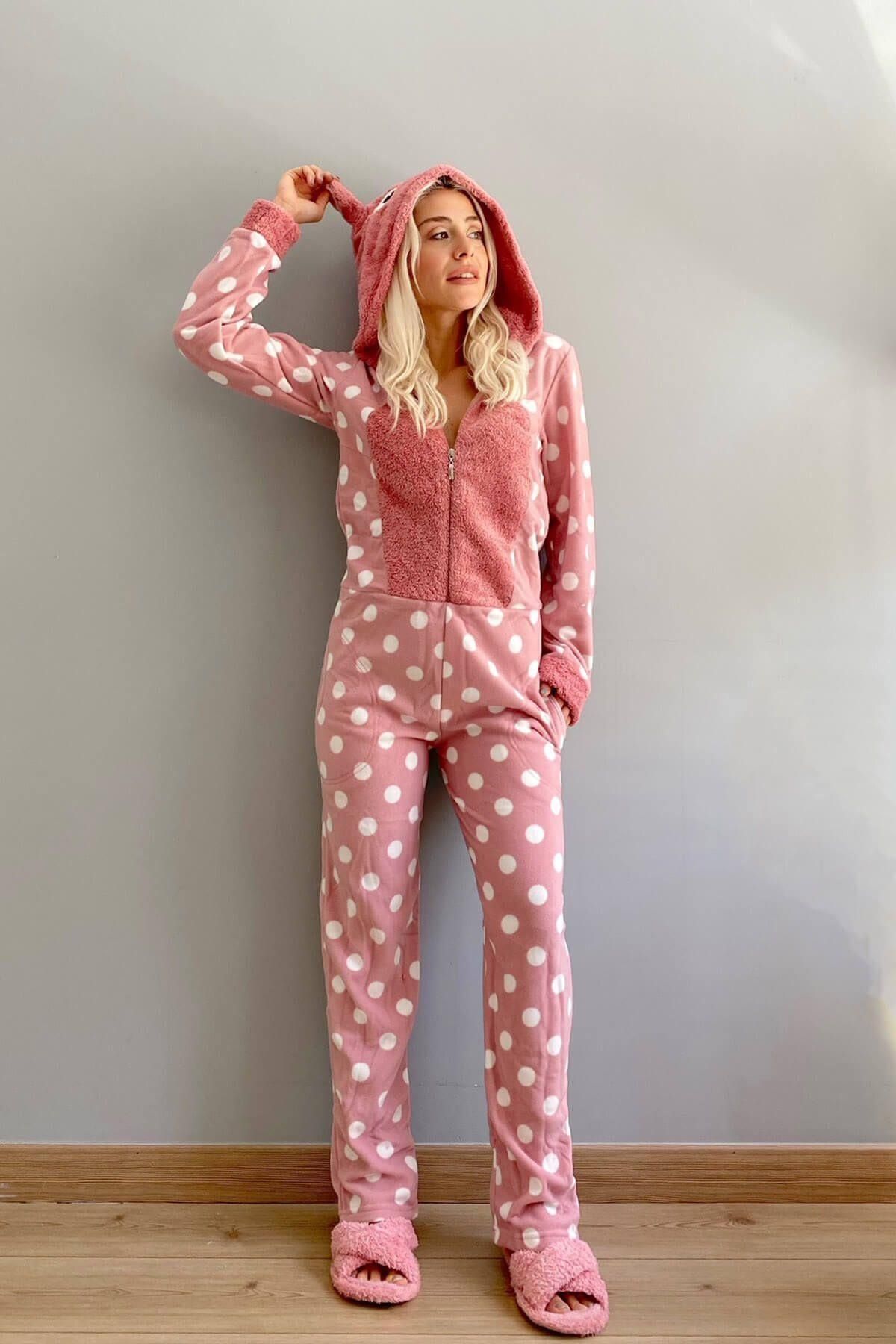Pink pajama shop jumpsuit