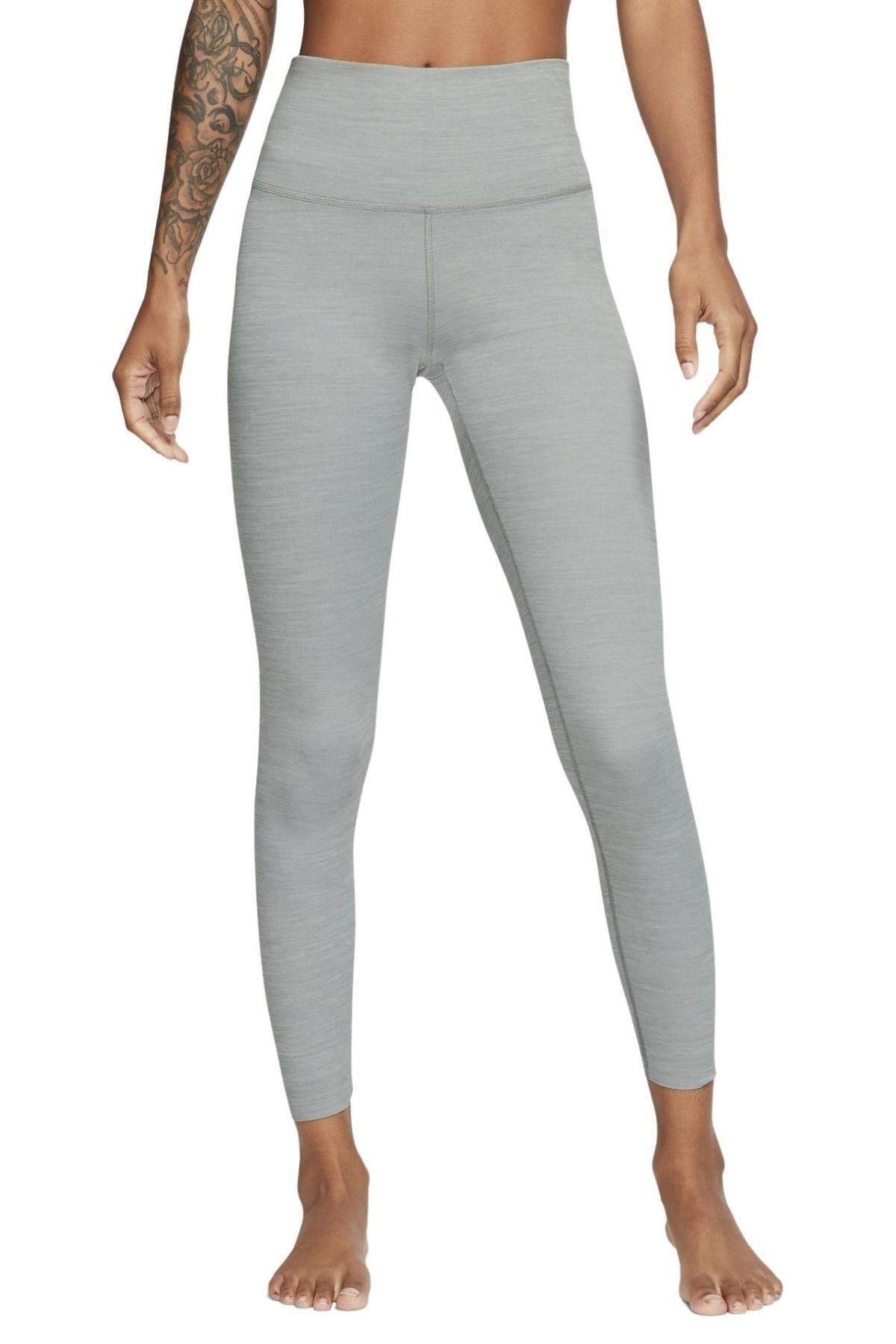 Nike Yoga Luxe Infinalon High Rise High Waisted 7/8 Size Gray Tights -  Trendyol