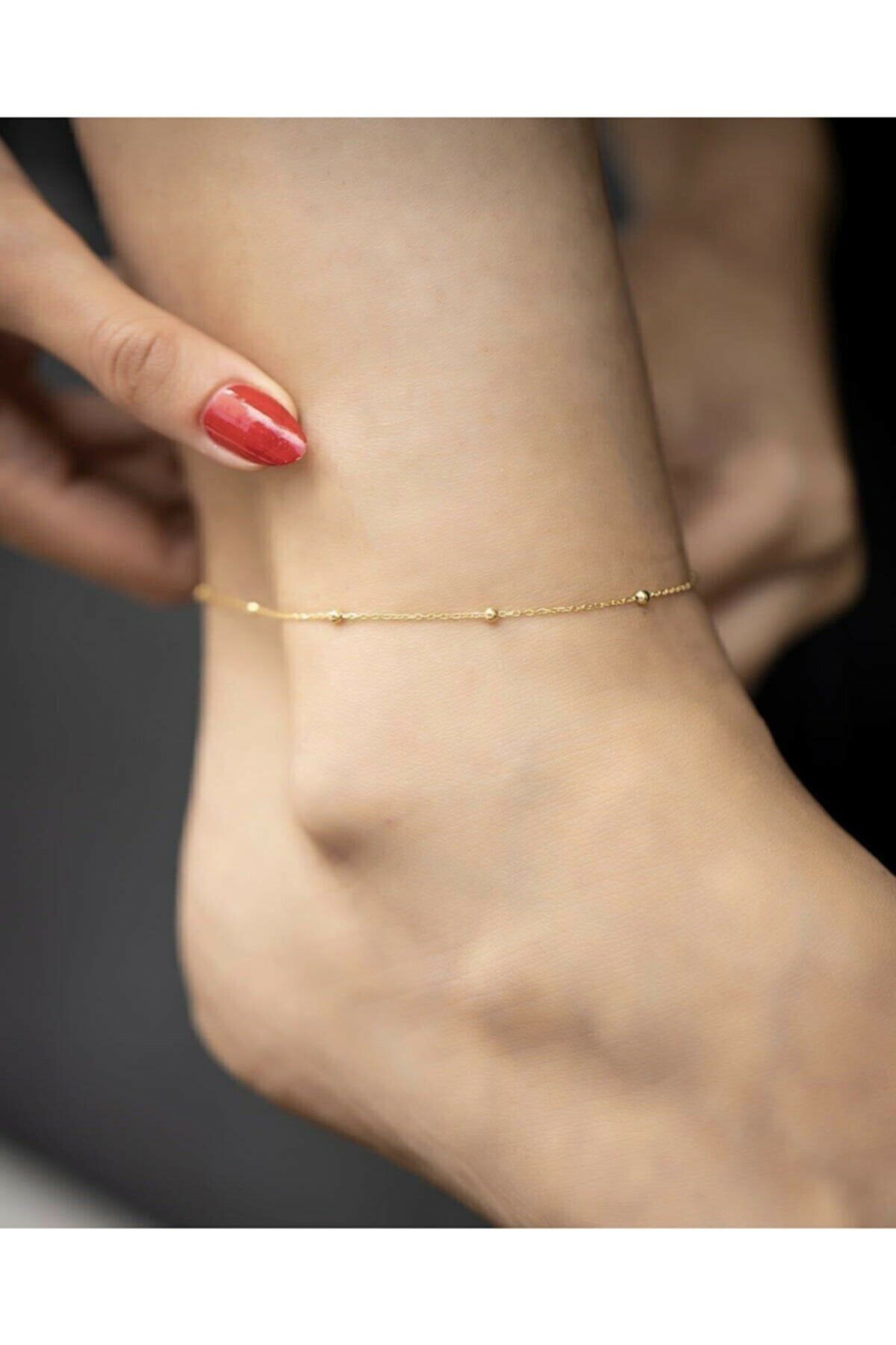 TREND COLLECT ON Gold Plated Bulk Chain Anklet Trendyol